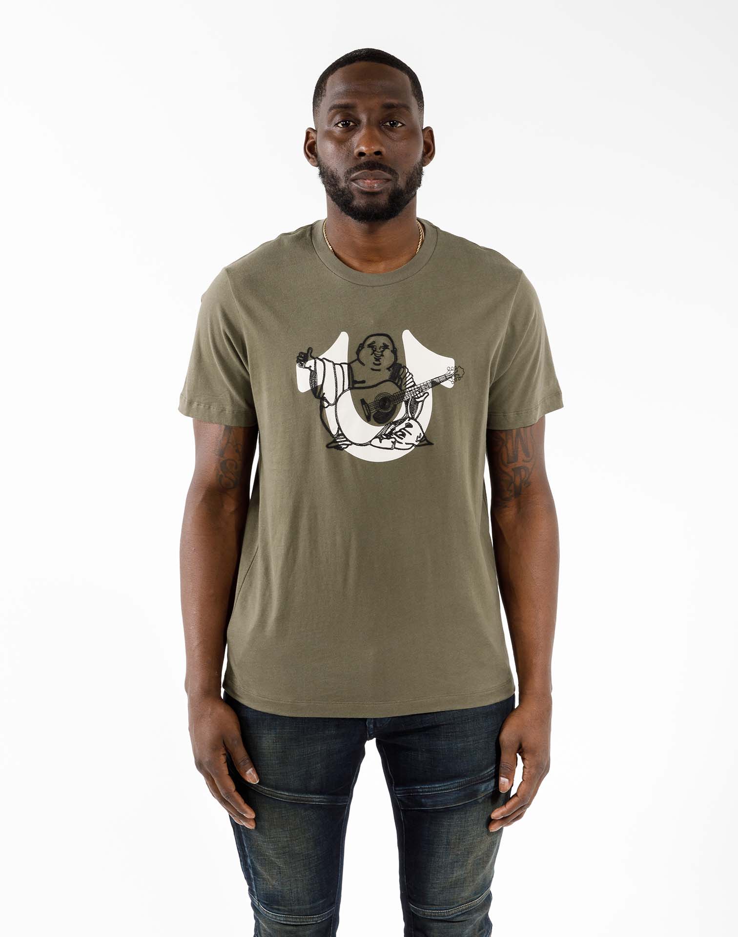 Photo of True Religion Horseshoe Embroidered Buddha Tee