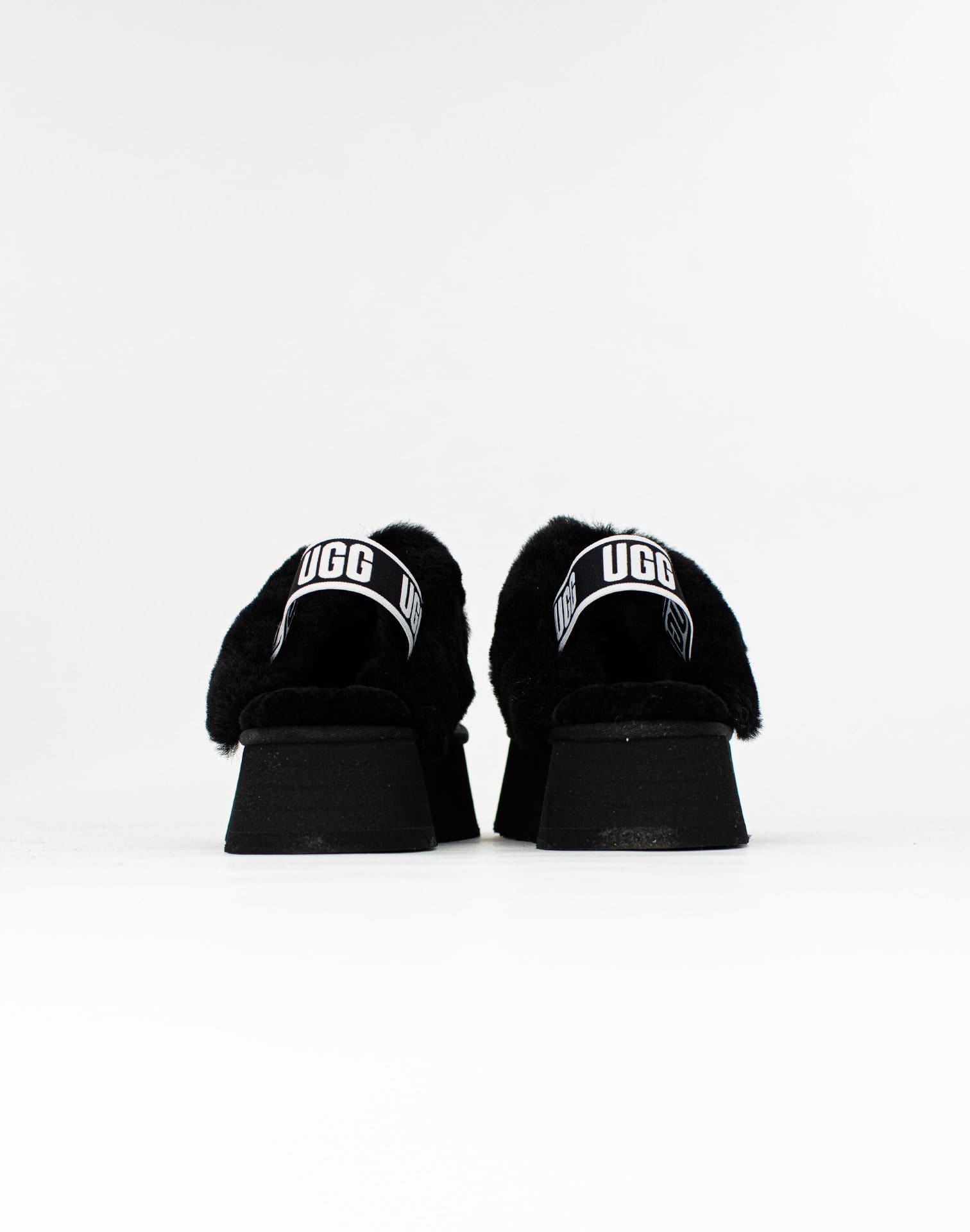 Slide Sandals Ugg Funkette Slide UGG FUNKETTE BLACK CHOPD FLUFF