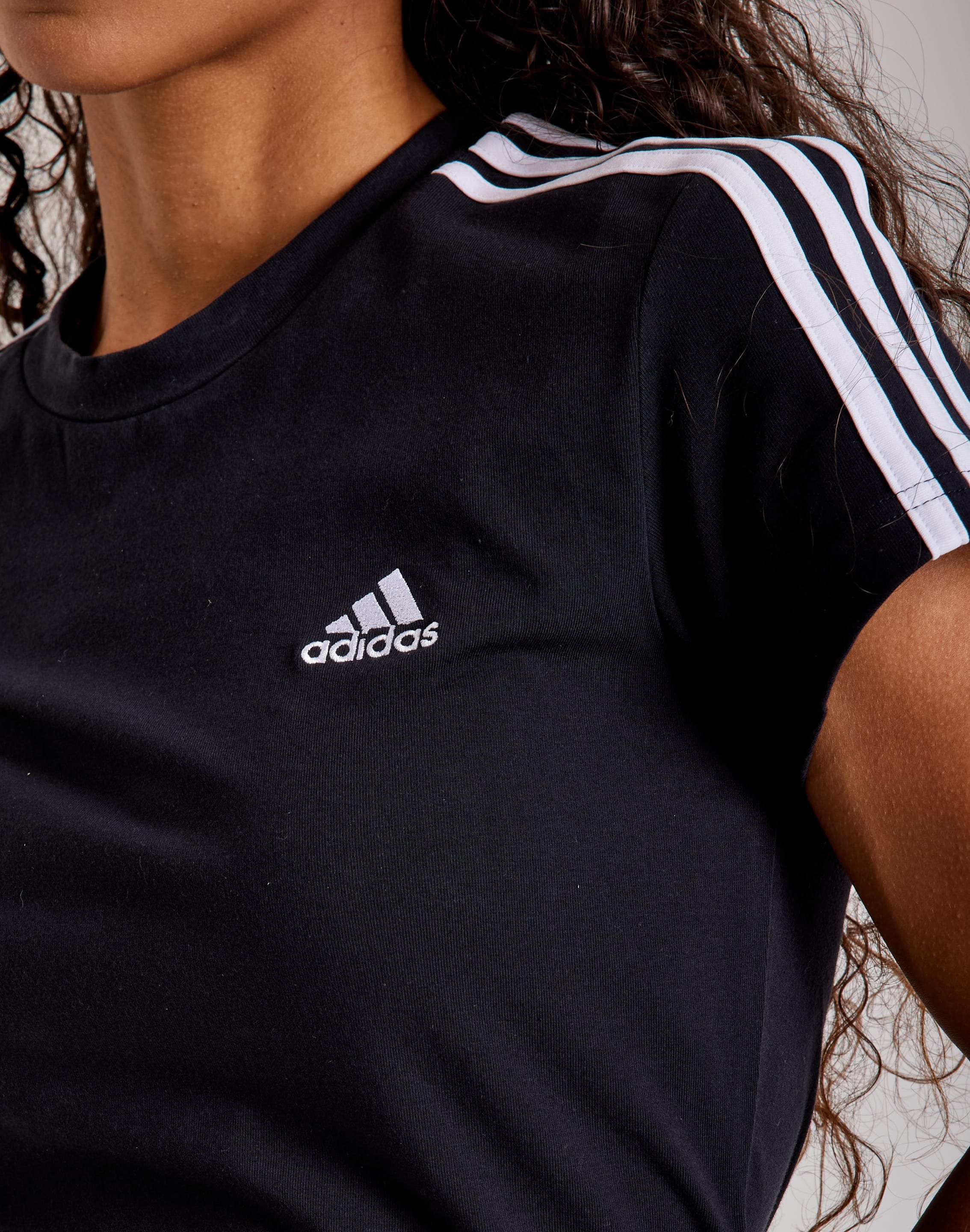 adidas t shirt dress Adidas 3-Stripes Fitted T-Shirt Dress – DTLR