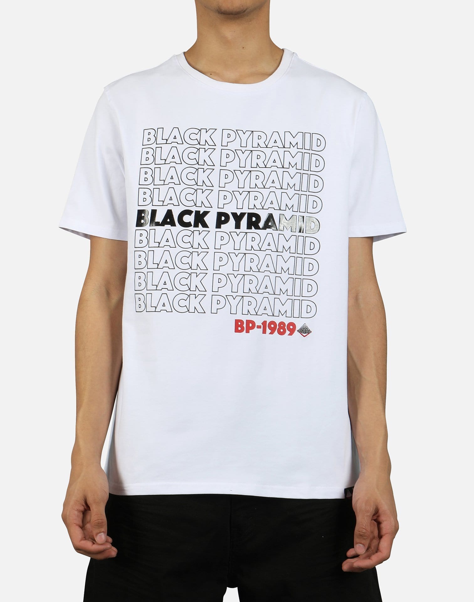 Black Pyramid BP Repeat Text Tee