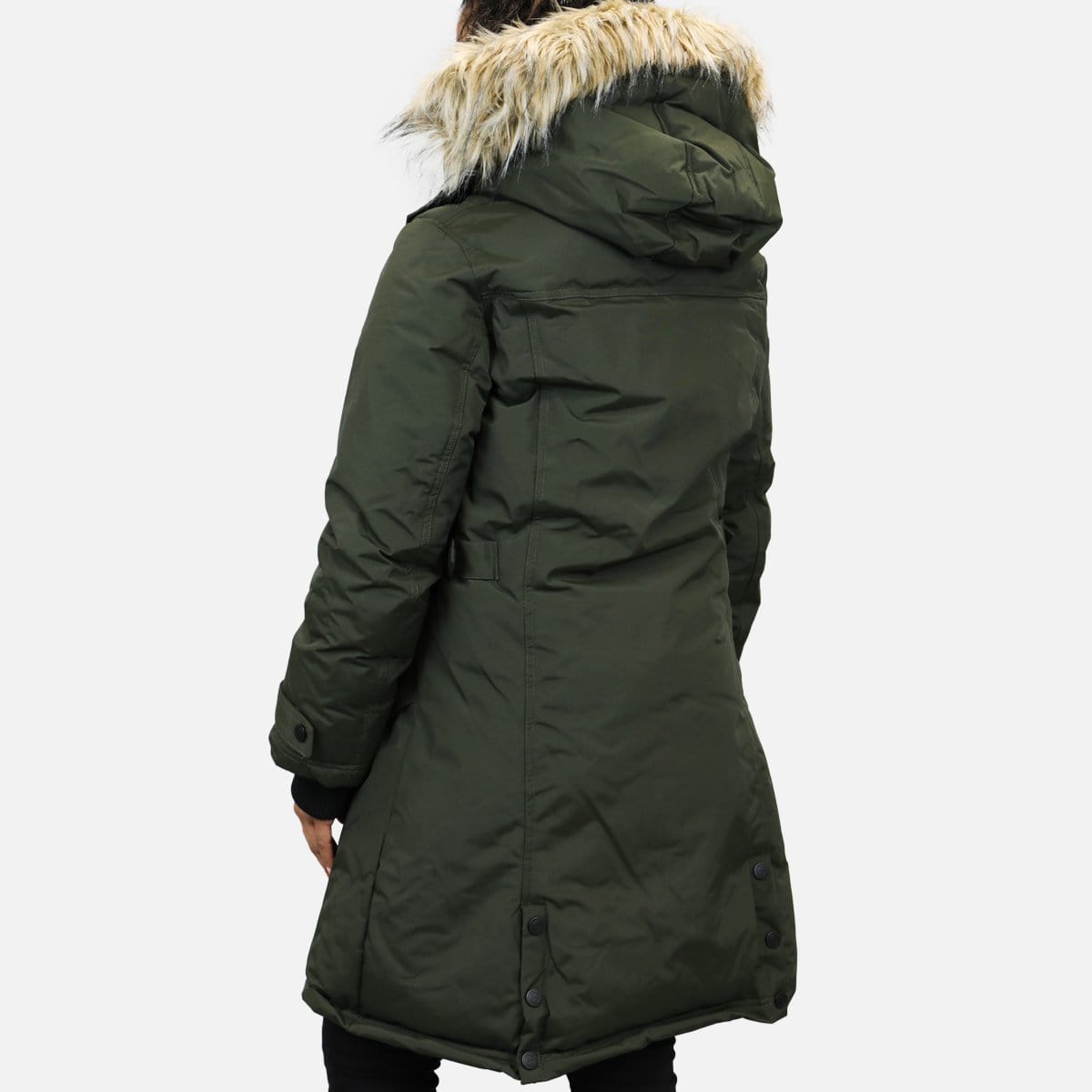 Canada Weather Gear Parka Fur Hoodie (Olive)