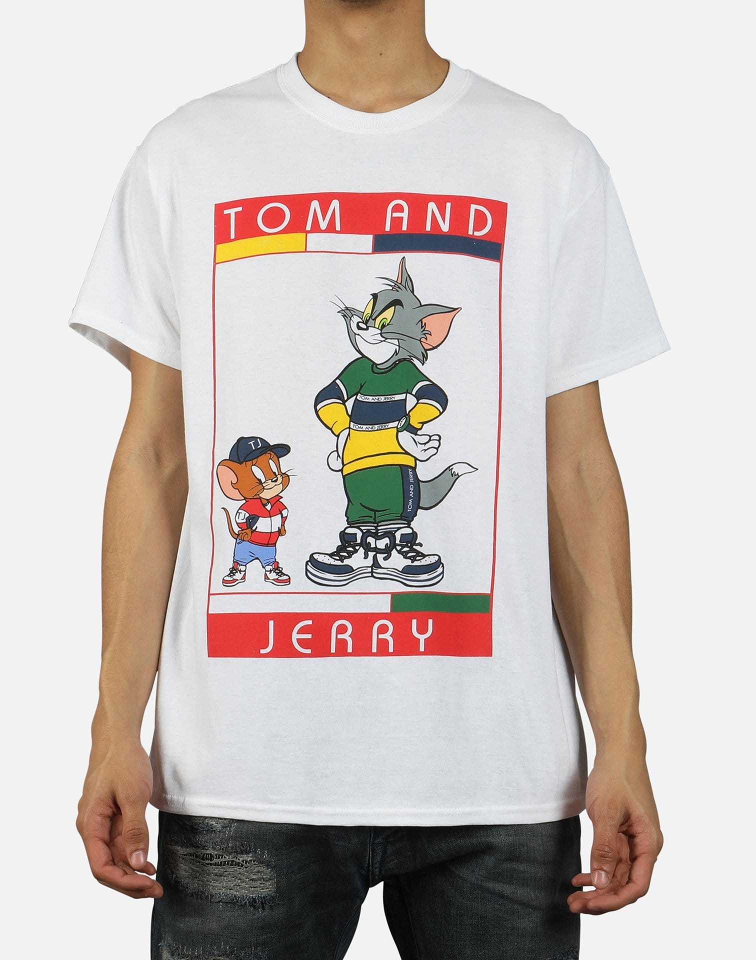 Central Mills Inc. Men's Tom And Jerry Tee