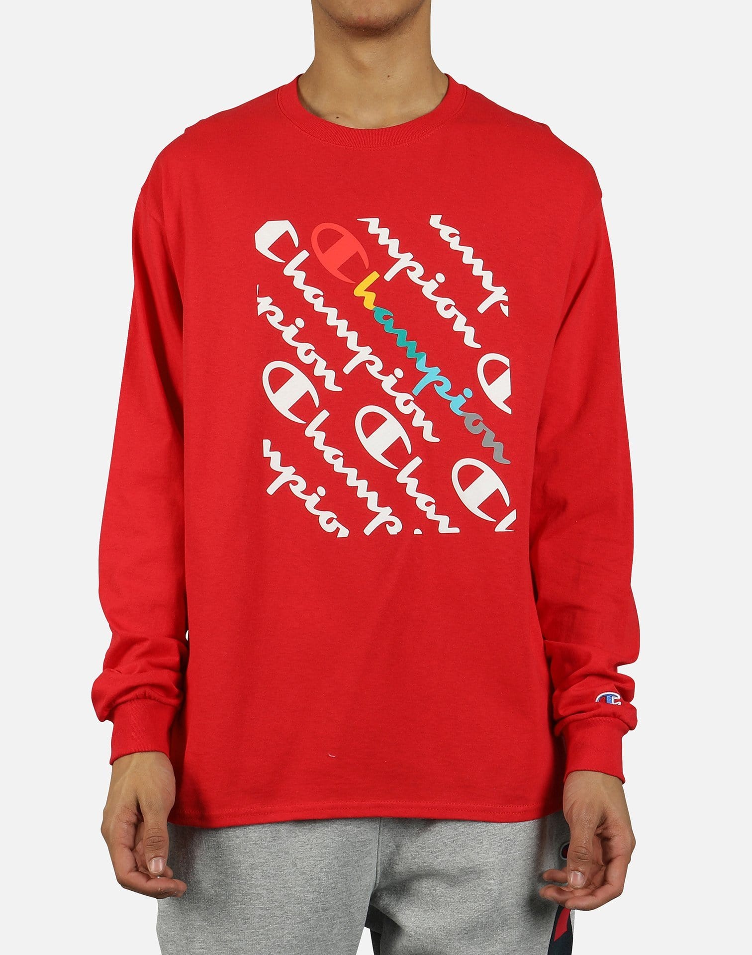 Champion SLANTED LOGO LONG-SLEEVE SHIRT – DTLR1