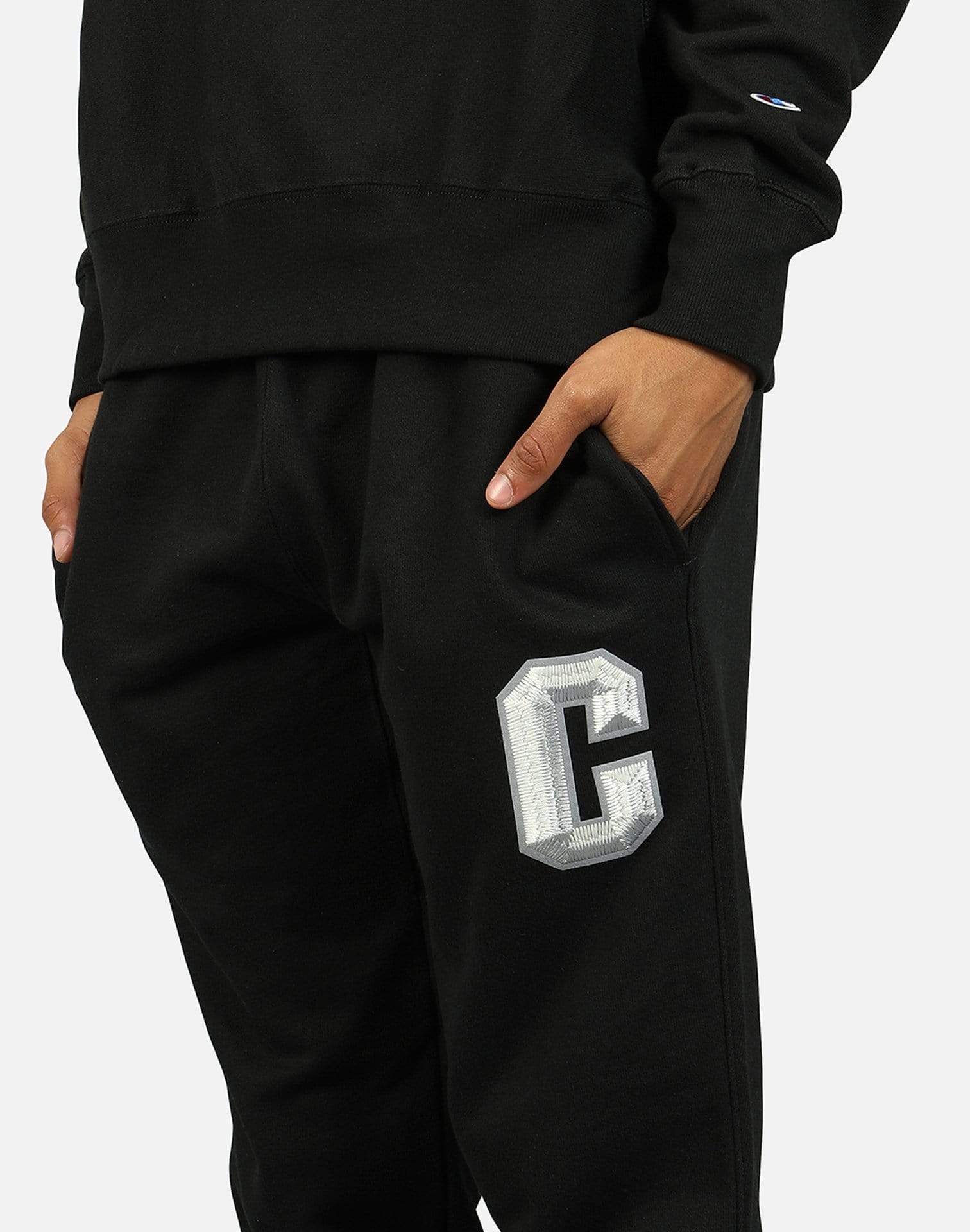 Champion Men's Reverse Weave Floss Stitch C Logo Jogger Pants