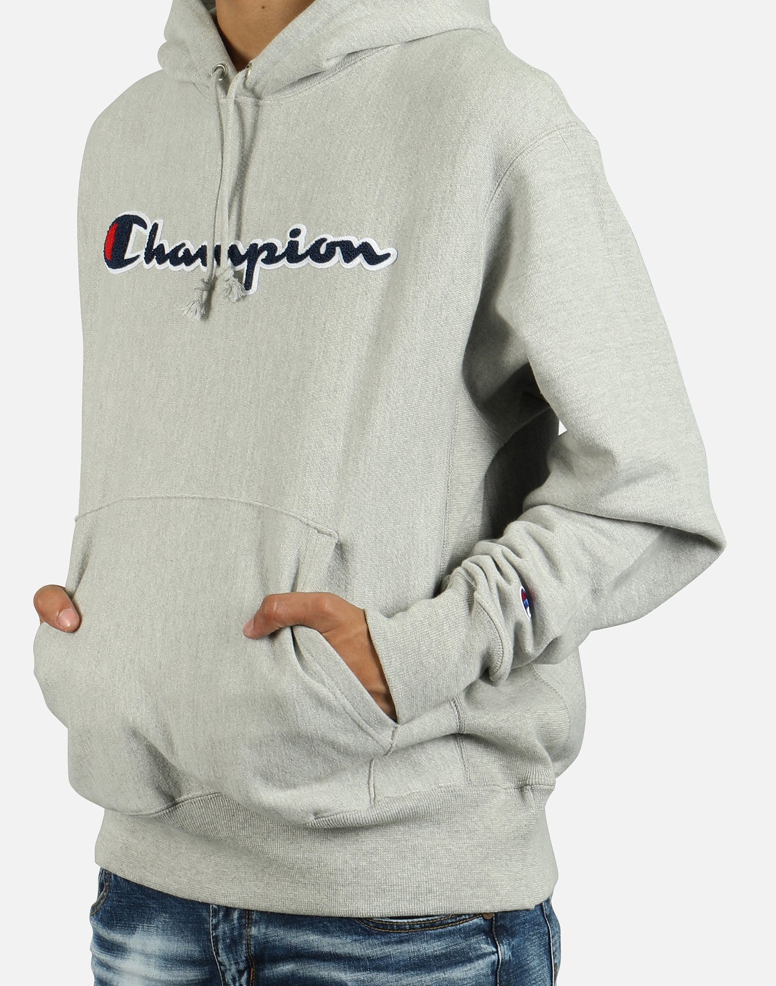 Champion Men's Reverse Weave Chain Stitch Script Logo Hoodie