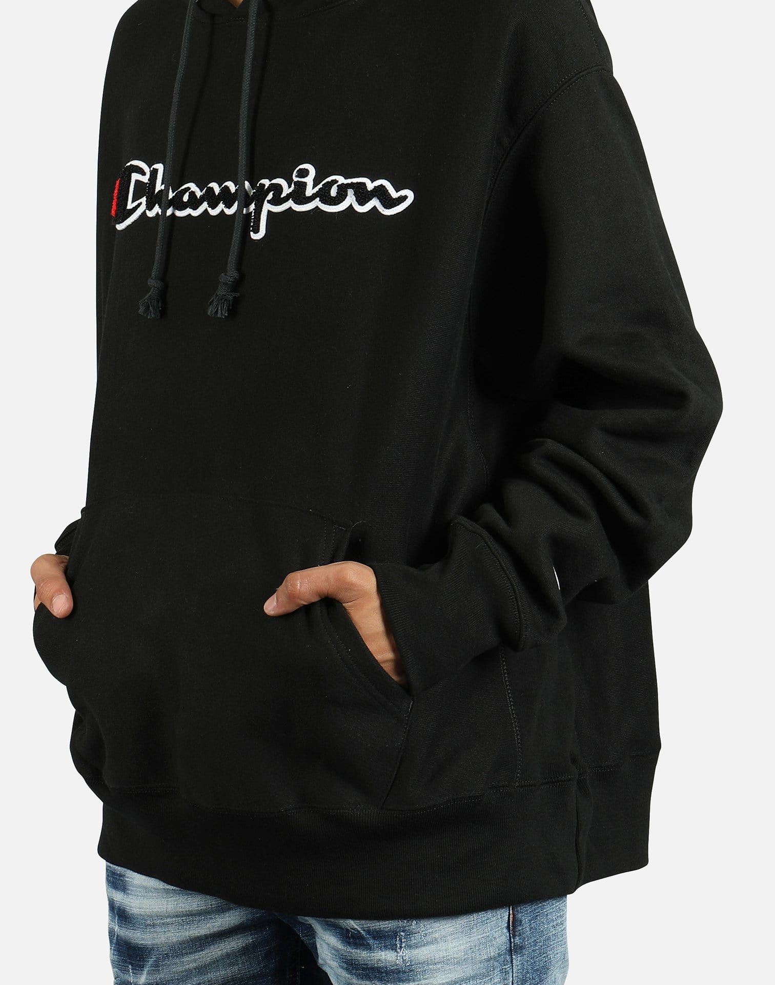 Black Champion Men's Champion Reverse Weave Pullover Hoodie