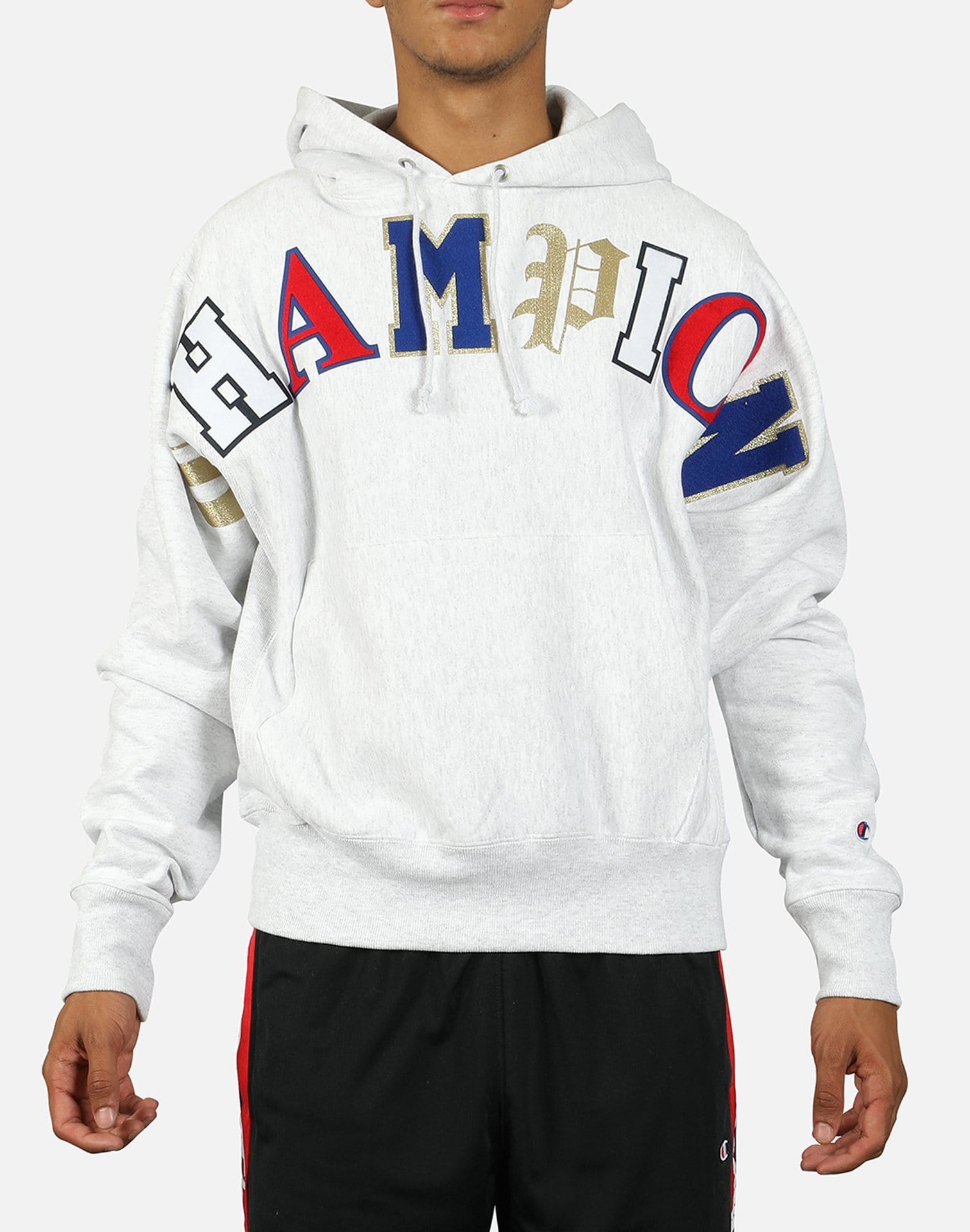 Champion REVERSE WEAVE OLD ENGLISH PULLOVER HOODIE