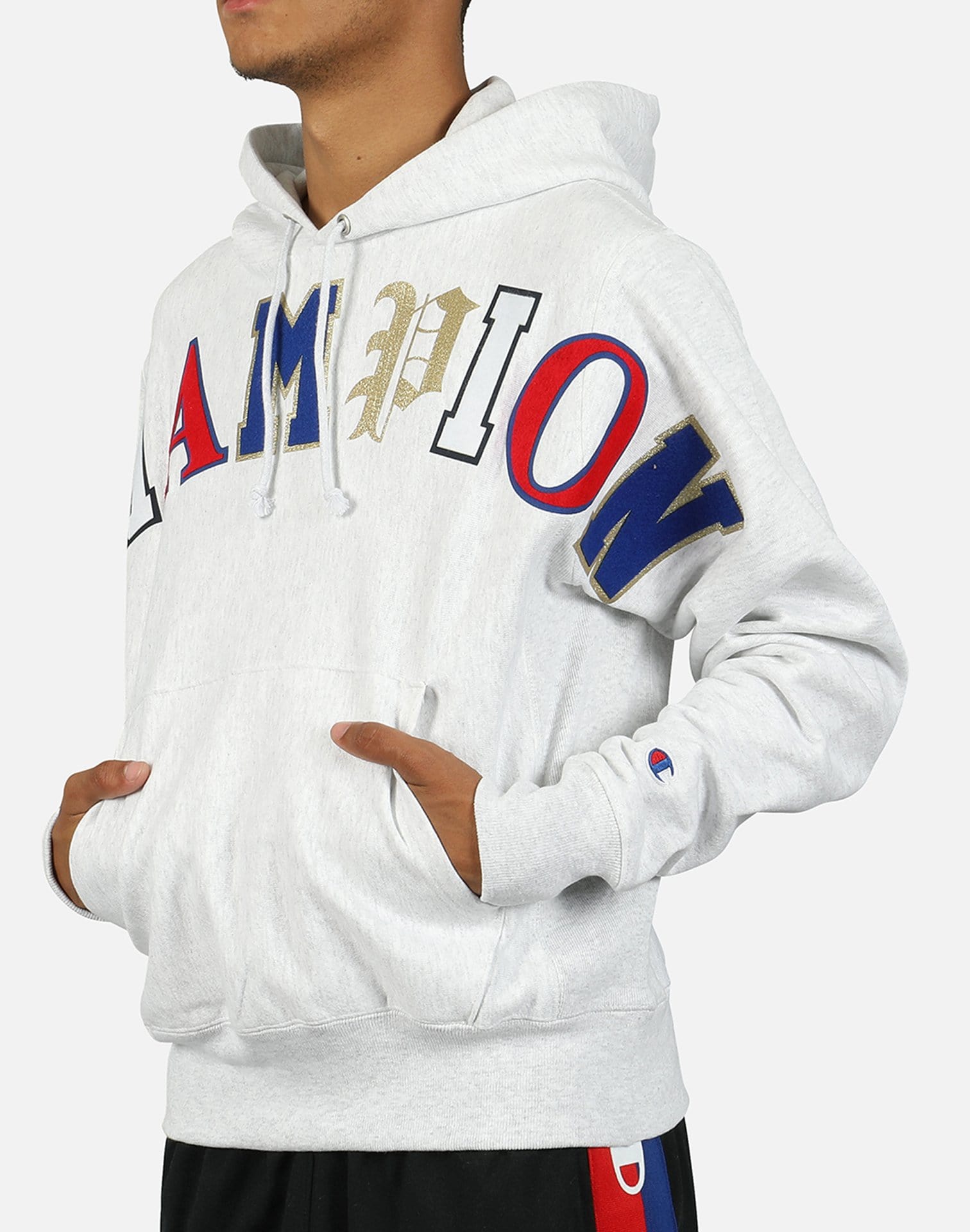 Champion Men's Reverse Weave Old English Pullover Hoodie