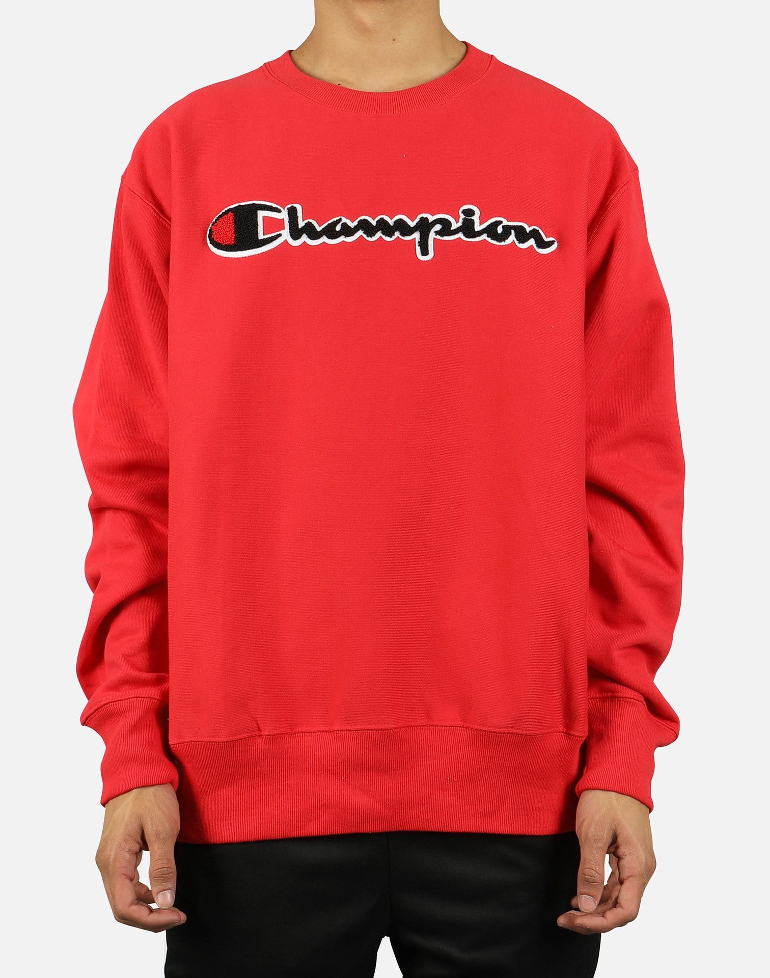 Champion Reverse Weave Champion Aop Logo Crew Sweatshirt Champion