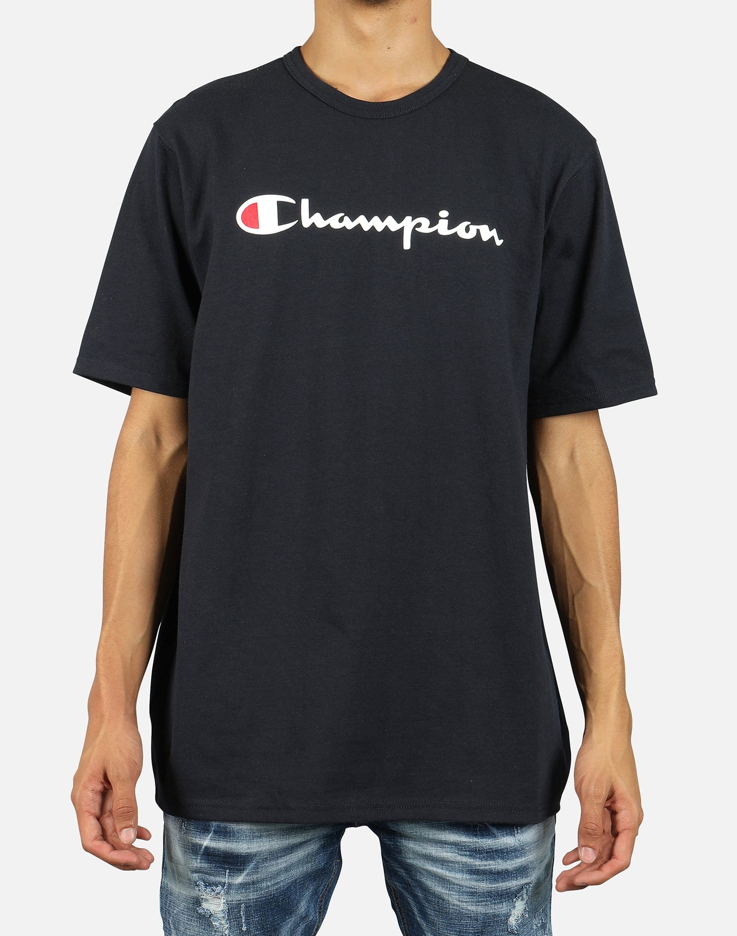 Champion Men's Heritage Embroidered Script Logo Tee
