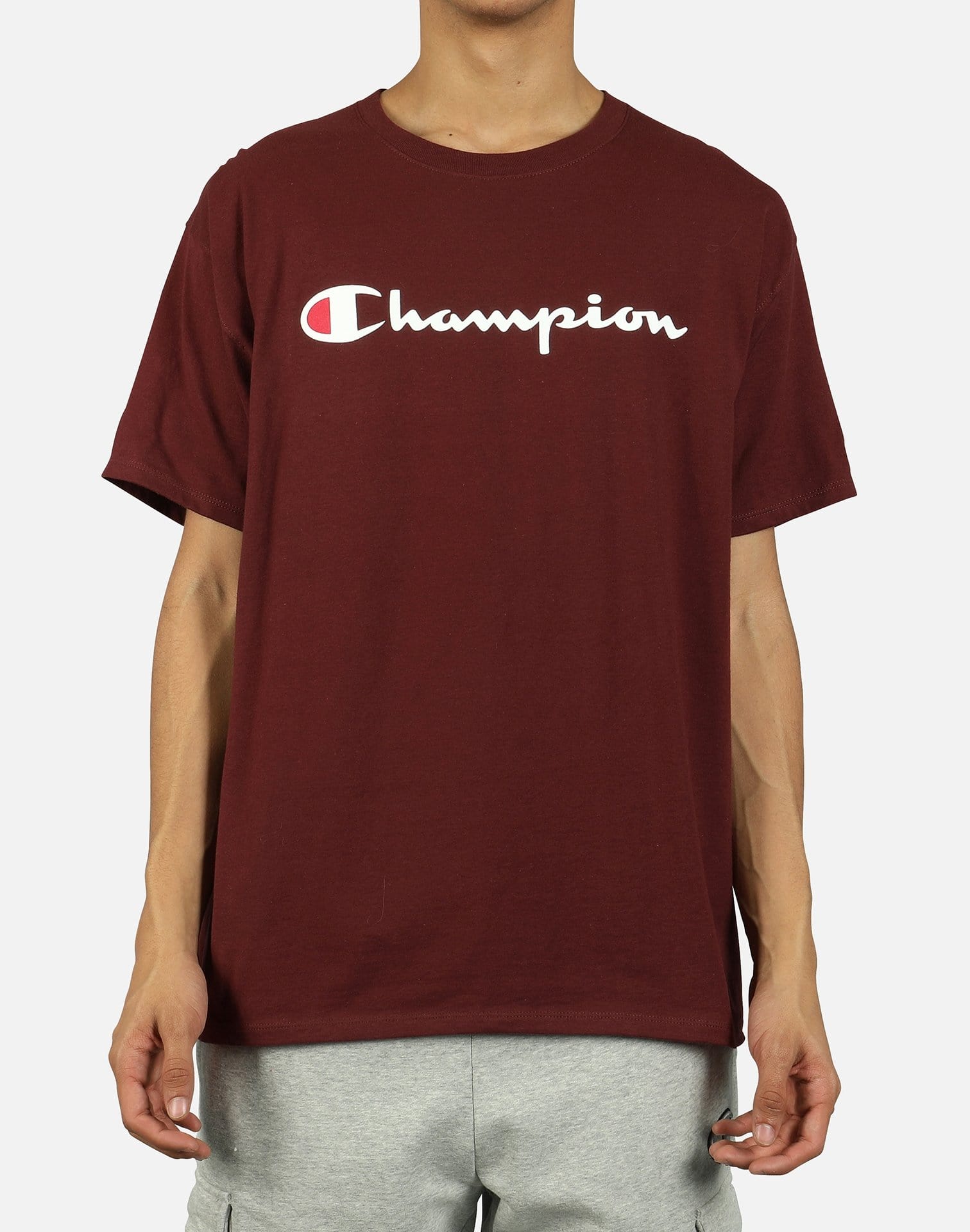 Champion Men's Script Logo Graphic Jersey Tee