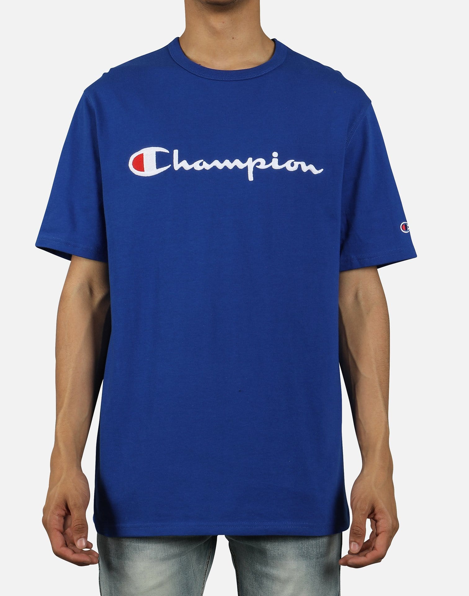 Champion Men' Life Script Logo Tee