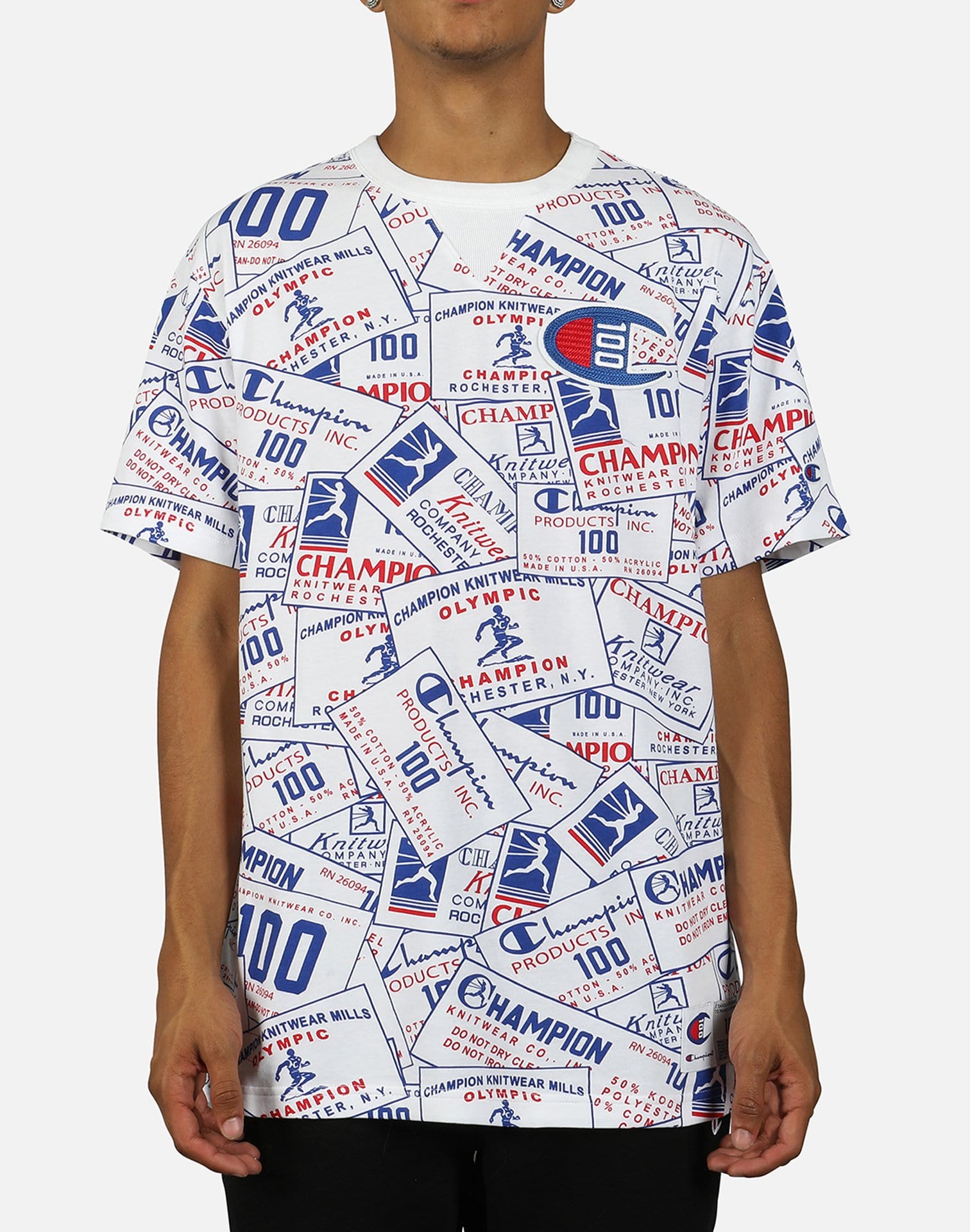 Champion Men's All Over Tag Century Tee