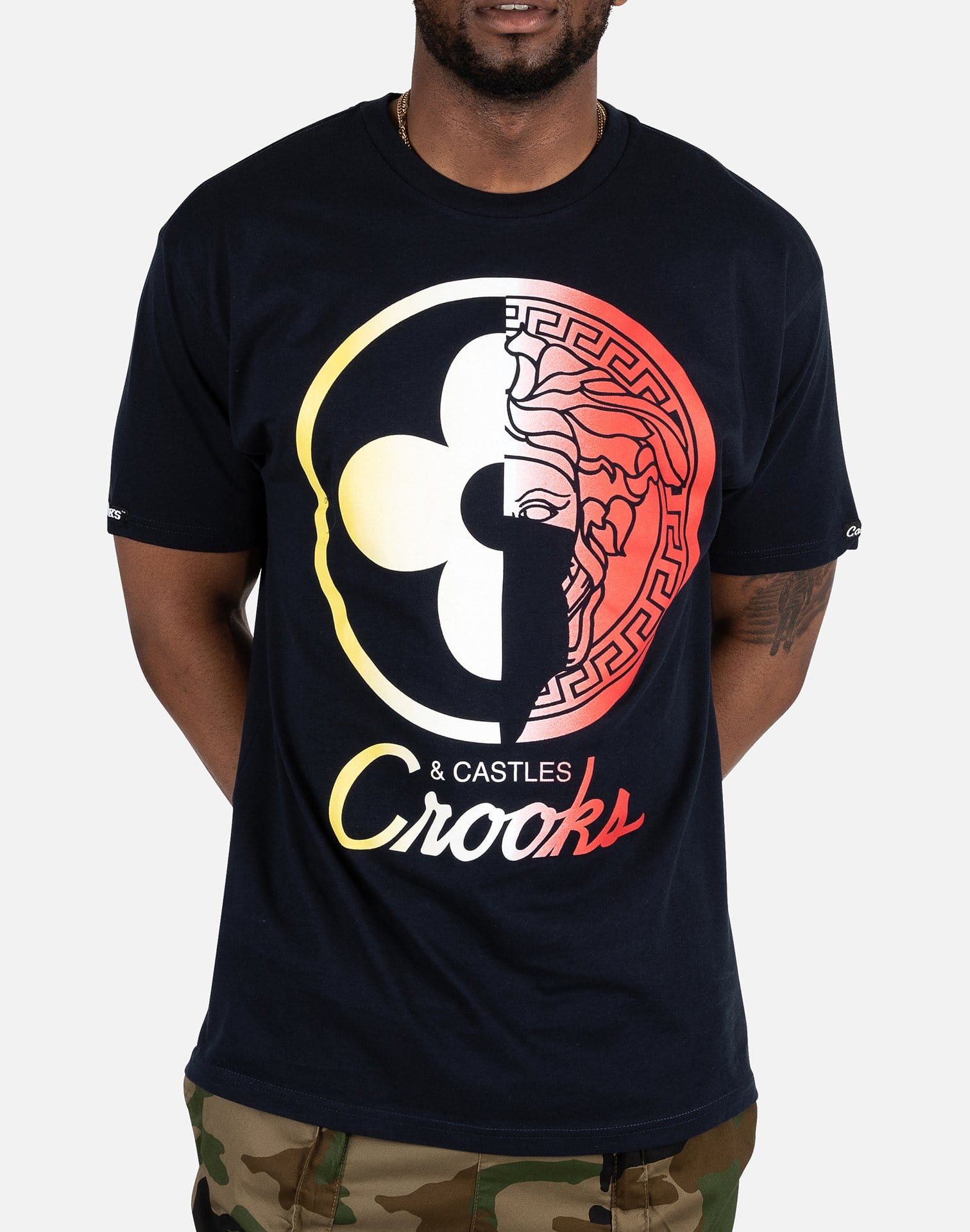 Photo of Crooks & Castles Half Lux Rainbow Tee