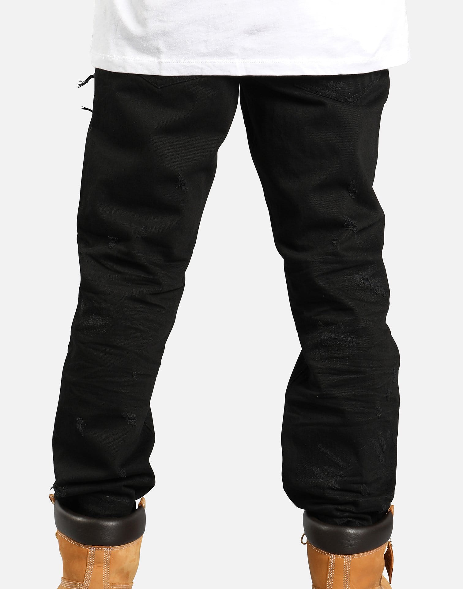 Denim House Rip and Repair Backed Jeans (Black)