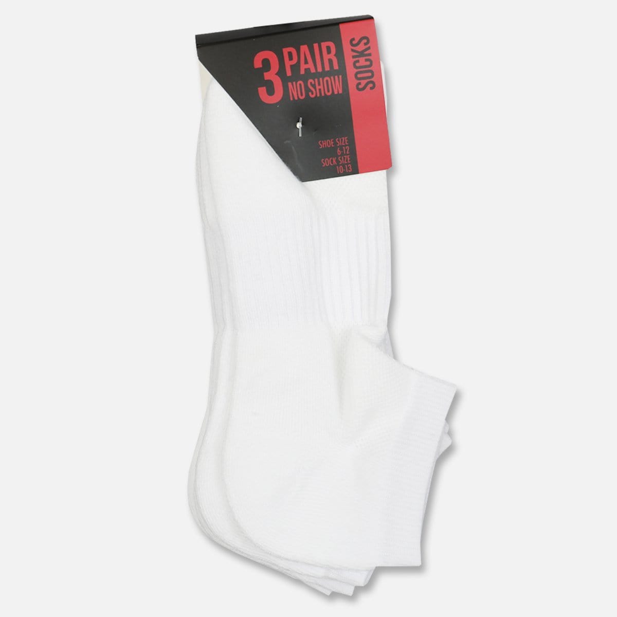 Don't Overthink It Basic No-Show Socks (White)
