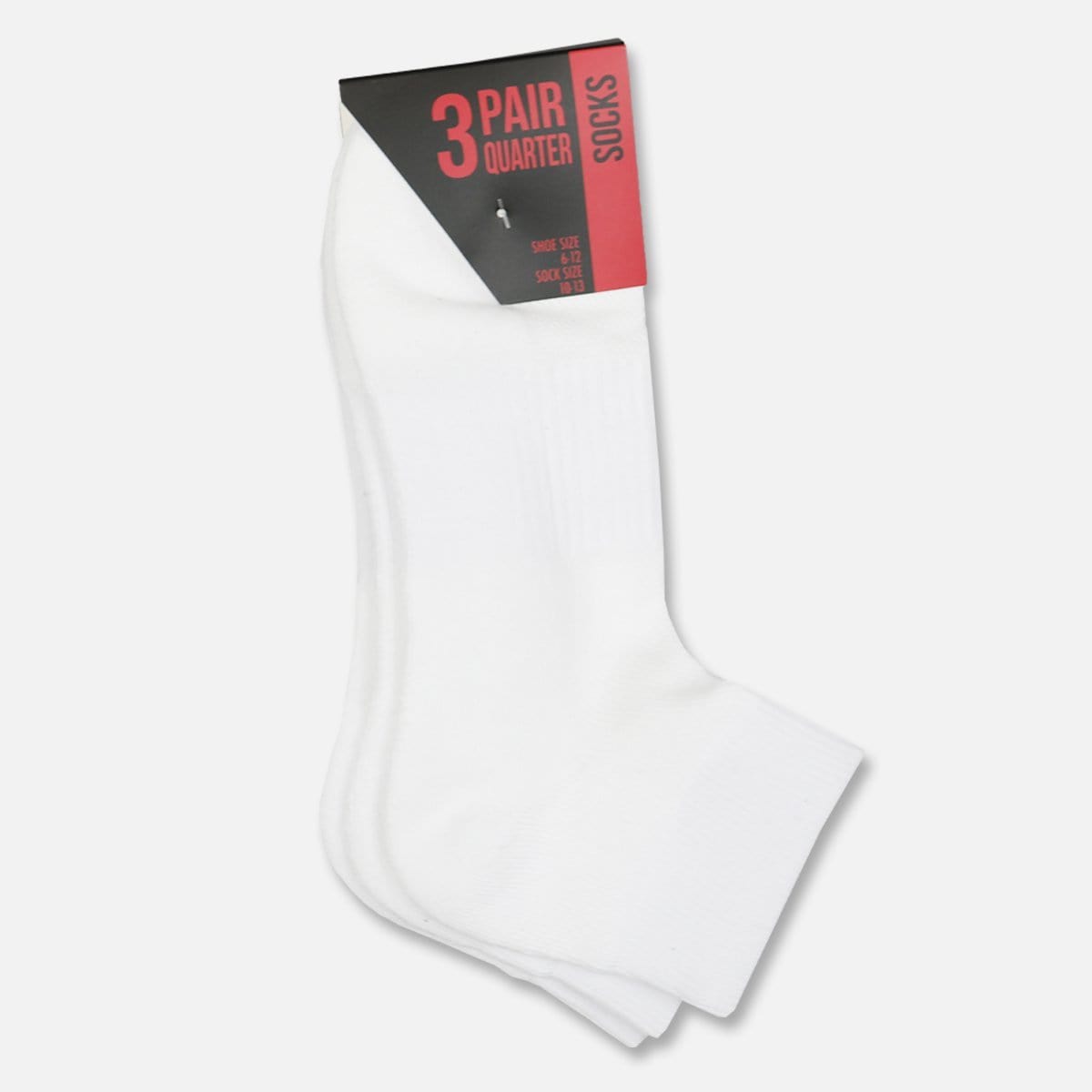 Don't Overthink It Basic Quarter Socks (White)