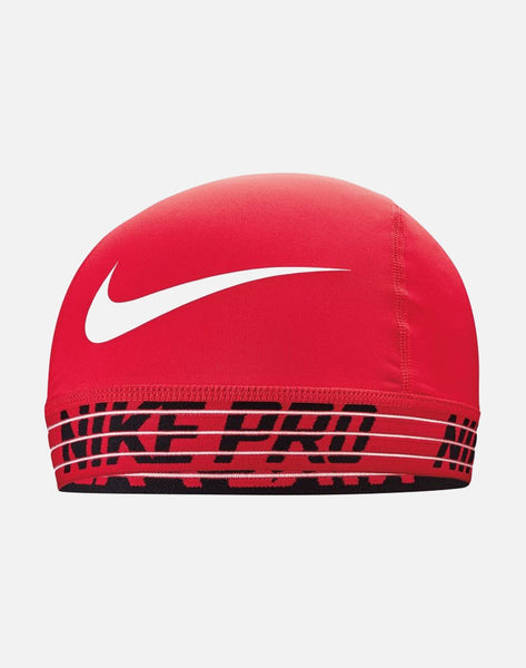 red nike skull cap