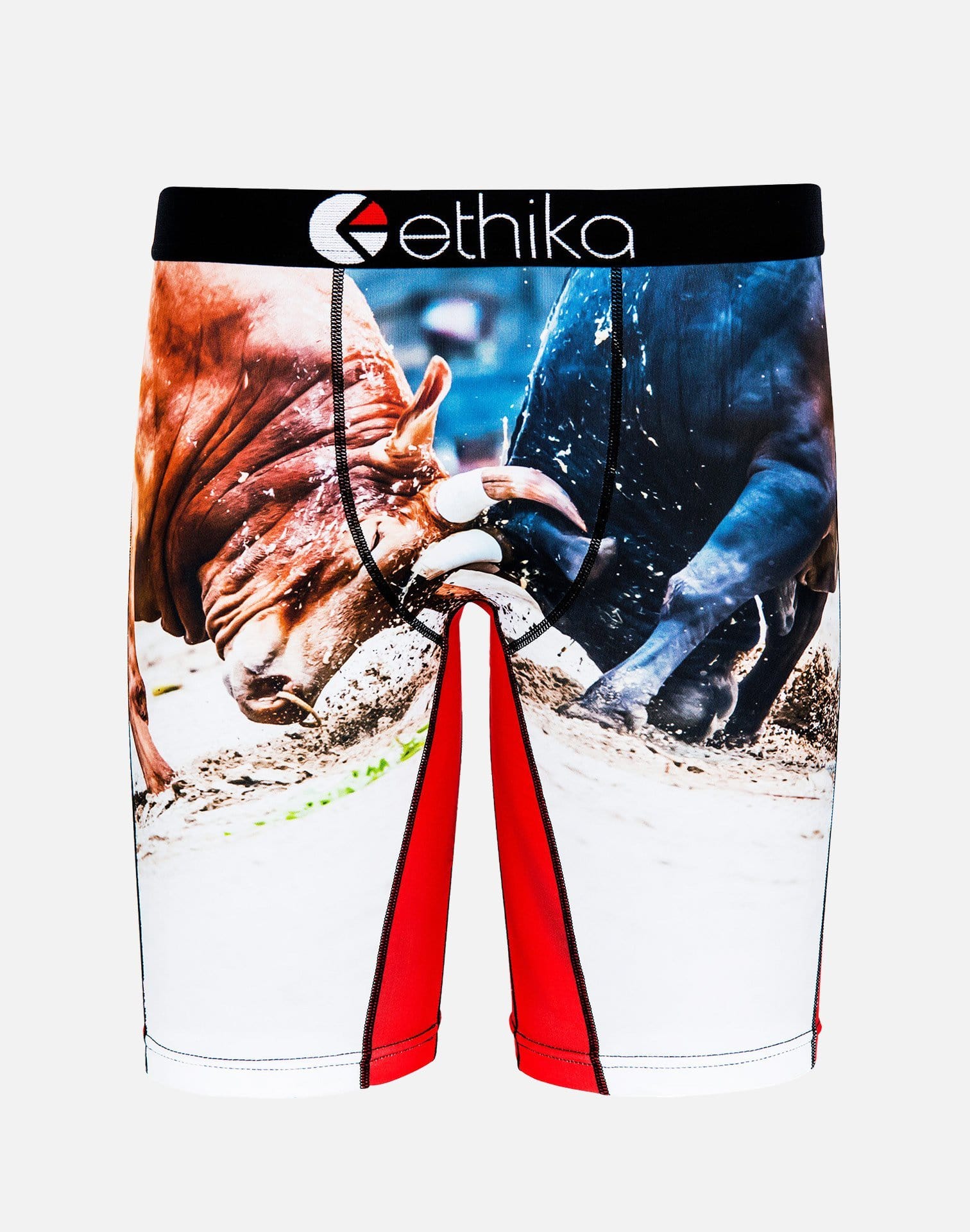 Ethika Bull Fight Staple Boxer Briefs (Black/Red)