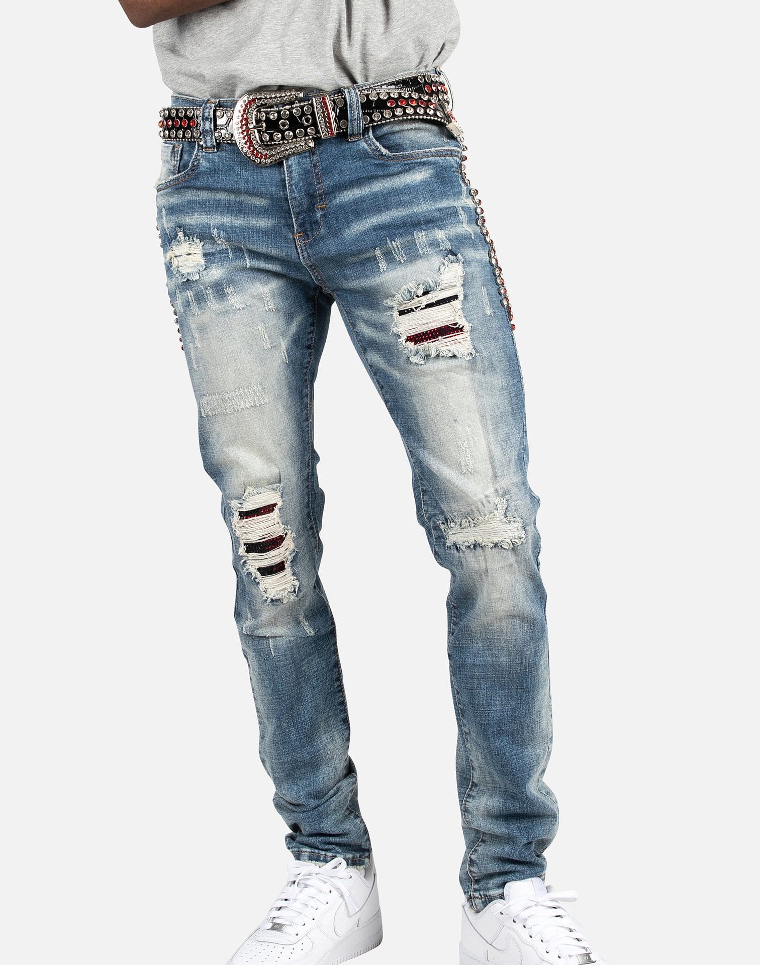 Photo of Dekryptic INDUSTRIAL INDIGO STONE BELT JEANS