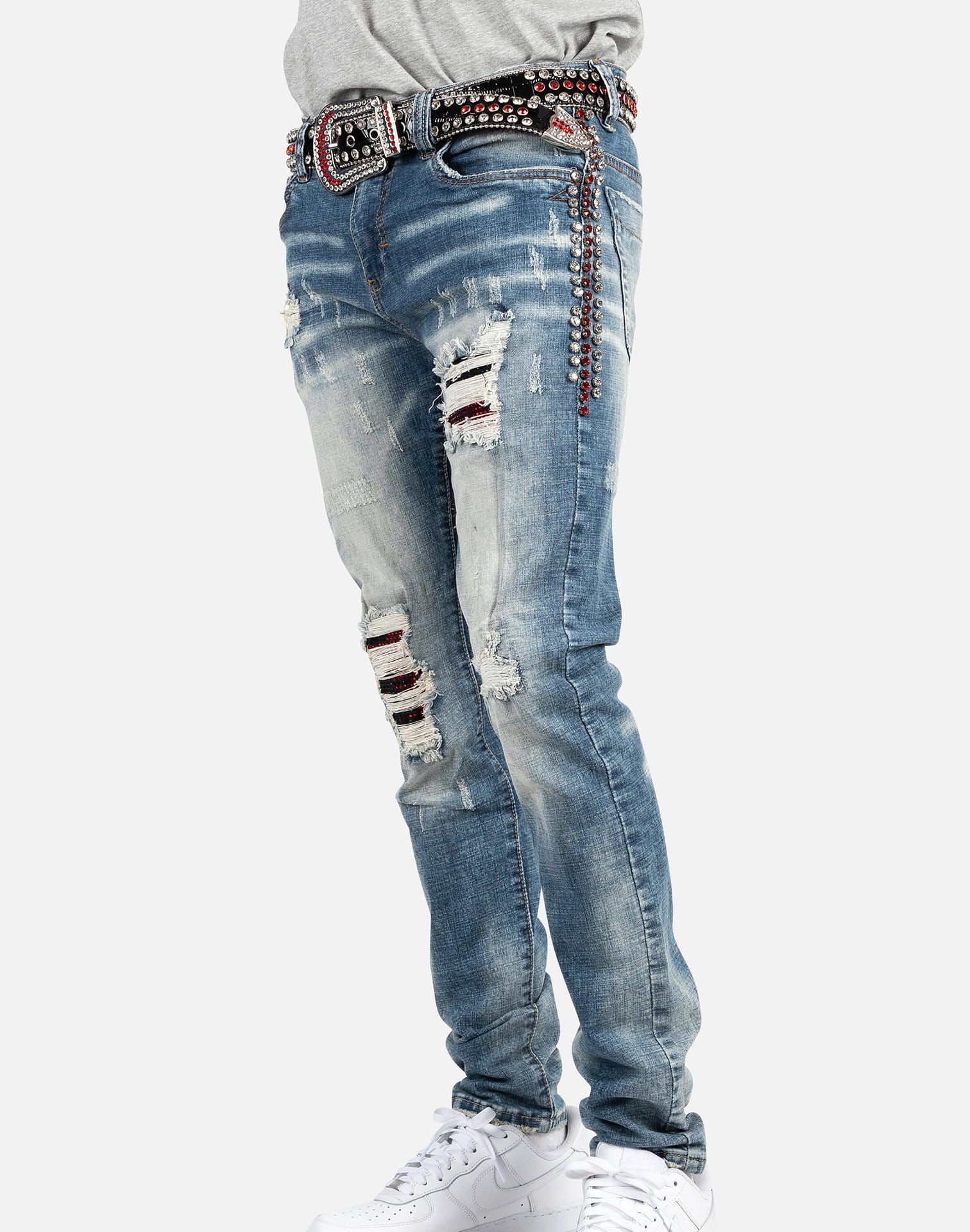 Photo of Dekryptic INDUSTRIAL INDIGO STONE BELT JEANS