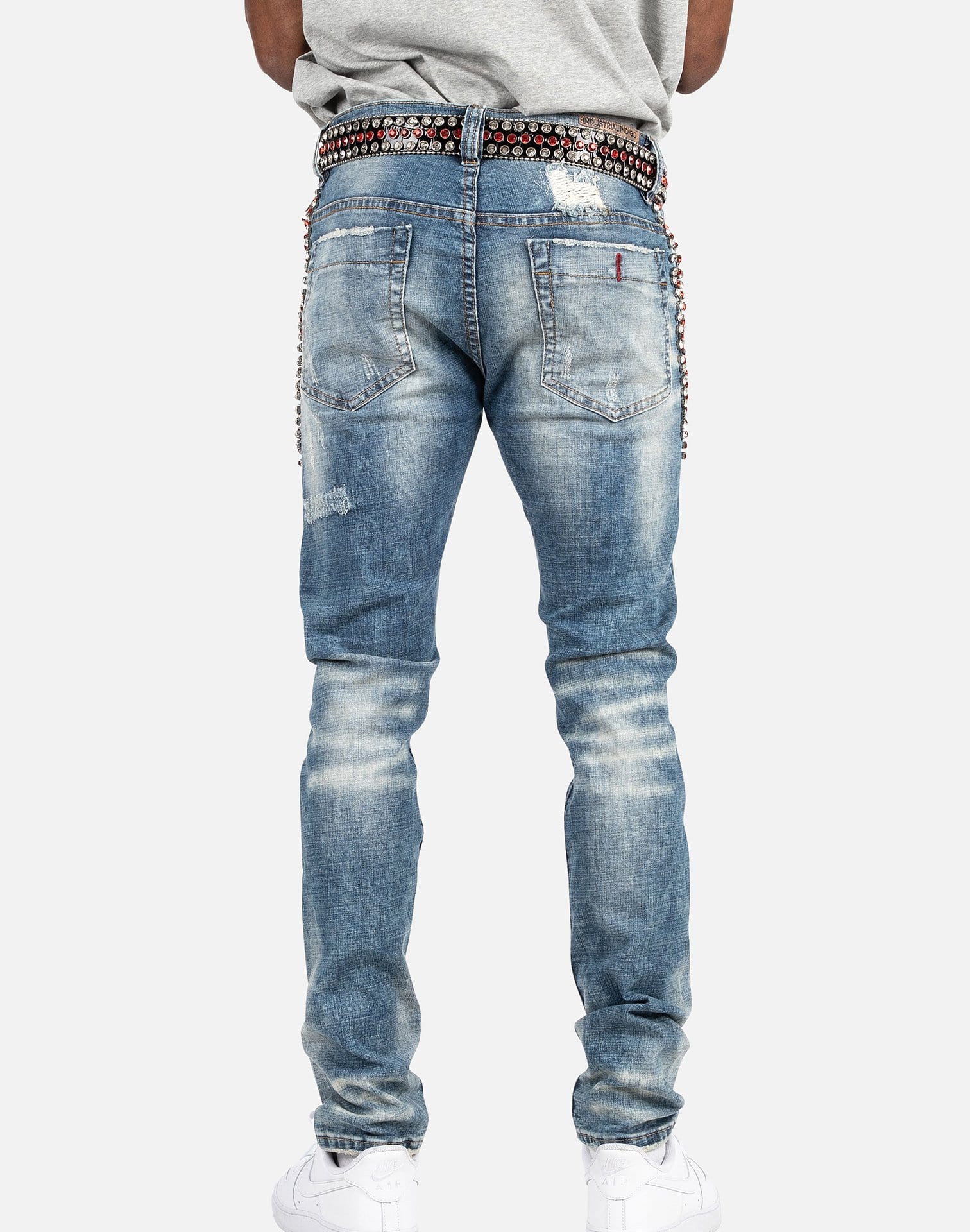 Photo of Dekryptic INDUSTRIAL INDIGO STONE BELT JEANS