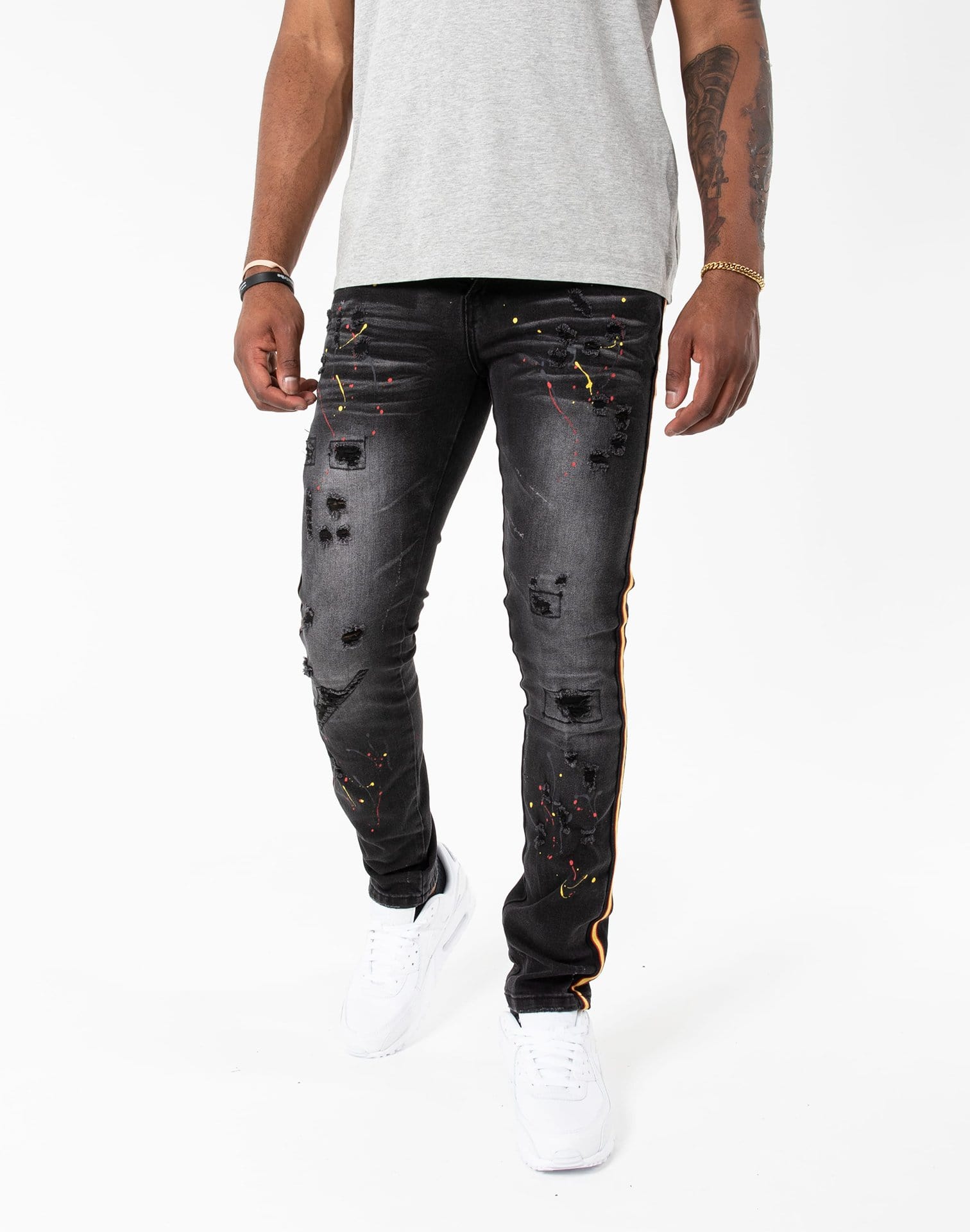 Photo of Kilogram Striped Painted Jeans