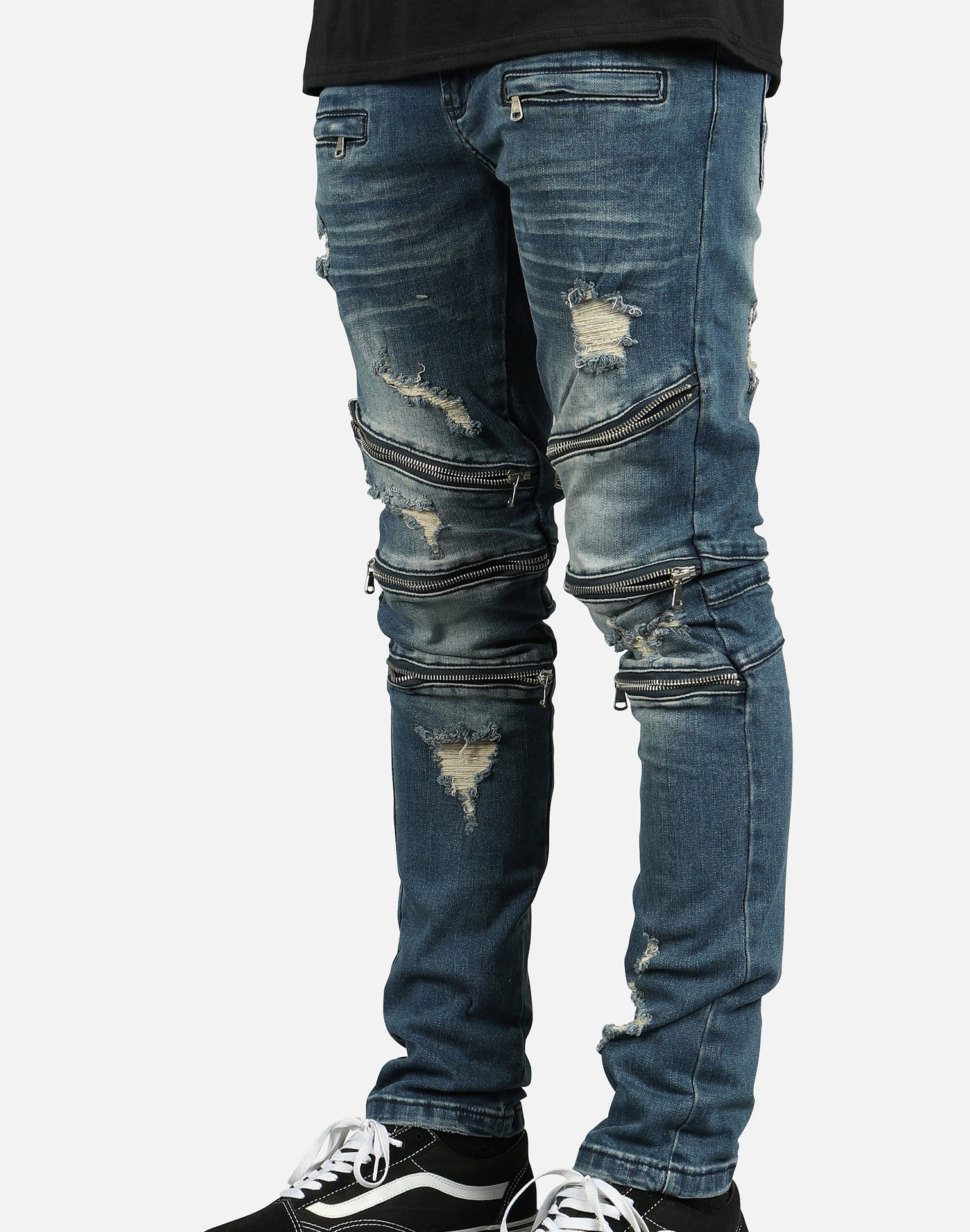 Kilogram Men's Knee Zipper Jeans