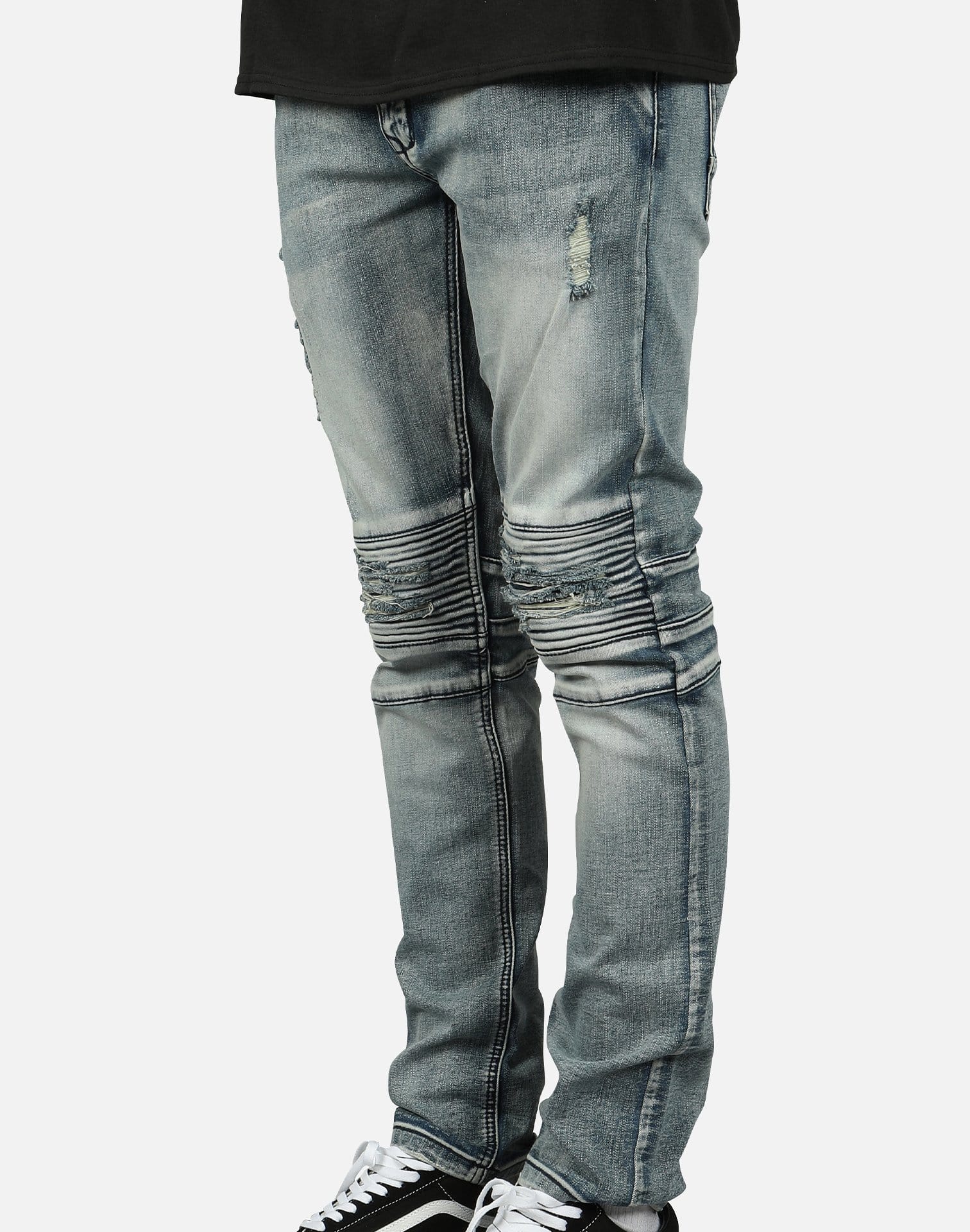 Kilogram Men's Distressed Moto Jeans
