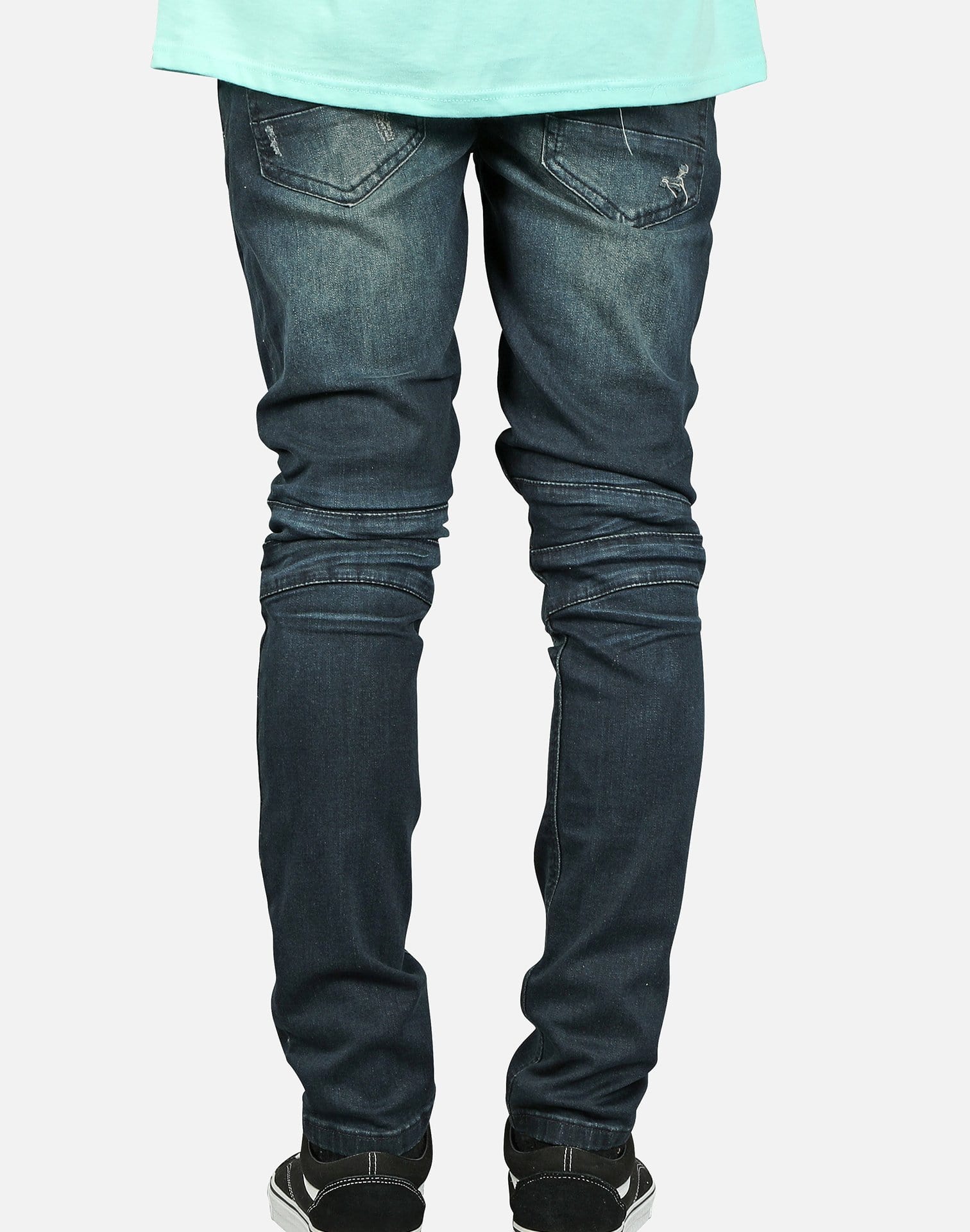 Kilogram Inc. Men's Zip Pocket Moto Jeans