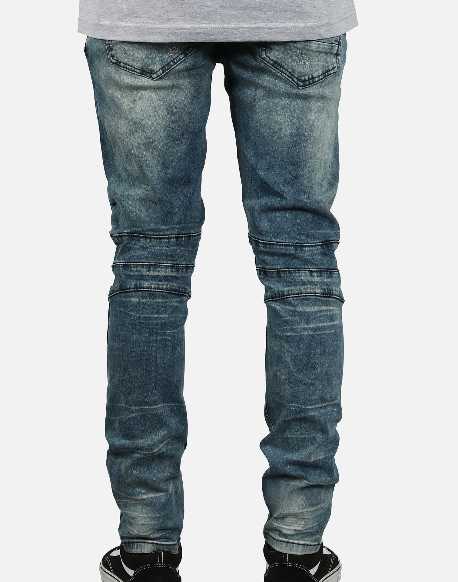 Kilogram Inc. Men's Distressed Moto Jeans