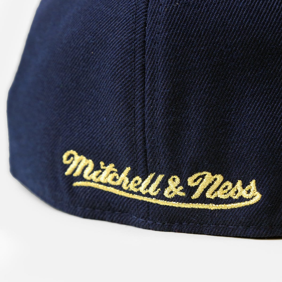 Mitchell & Ness Golden State Warriors USA 2 Tone Fitted Hat (Navy/Gold-Red)