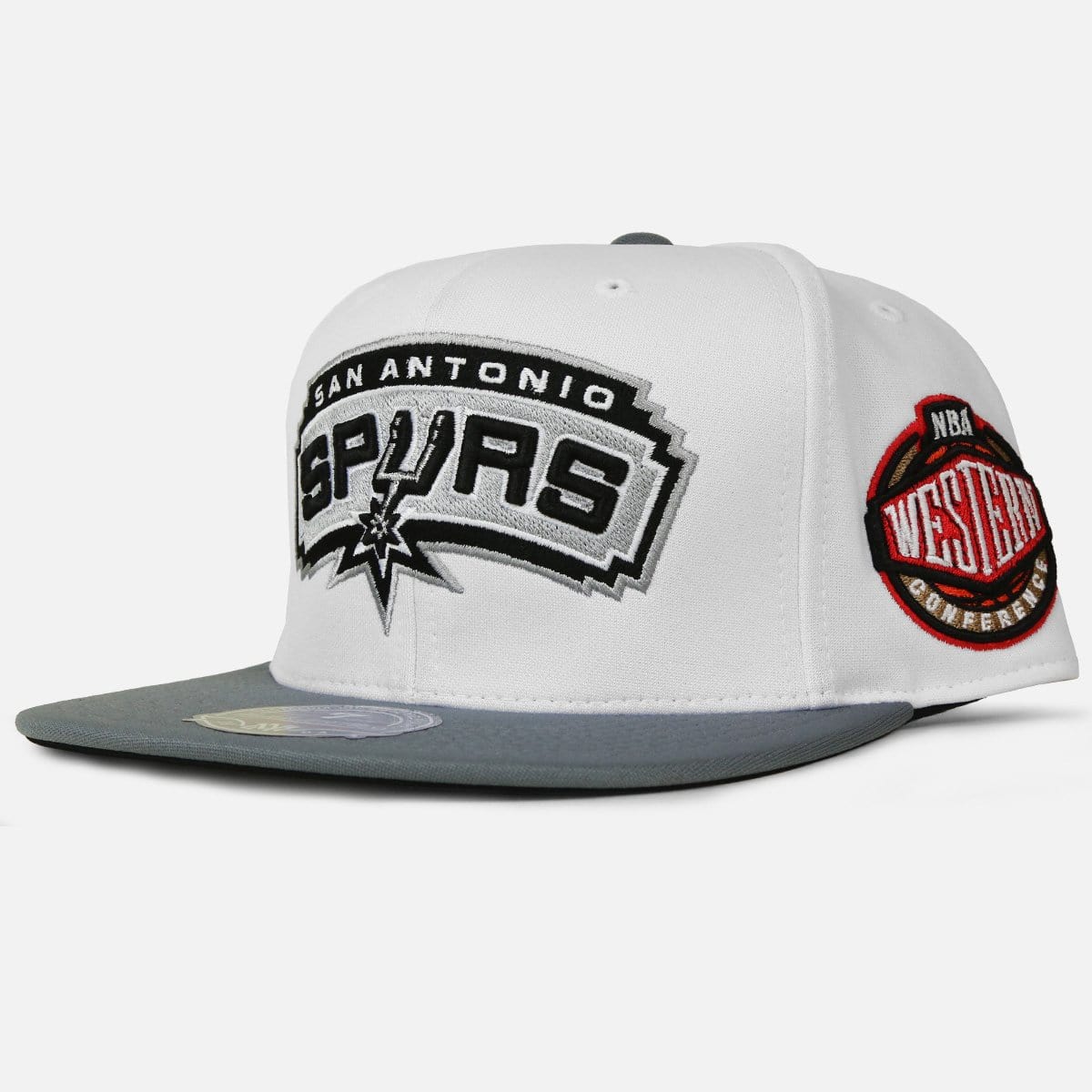 Mitchell & Ness San Antonio Spurs High Crown Fitted (White/Grey-Black)