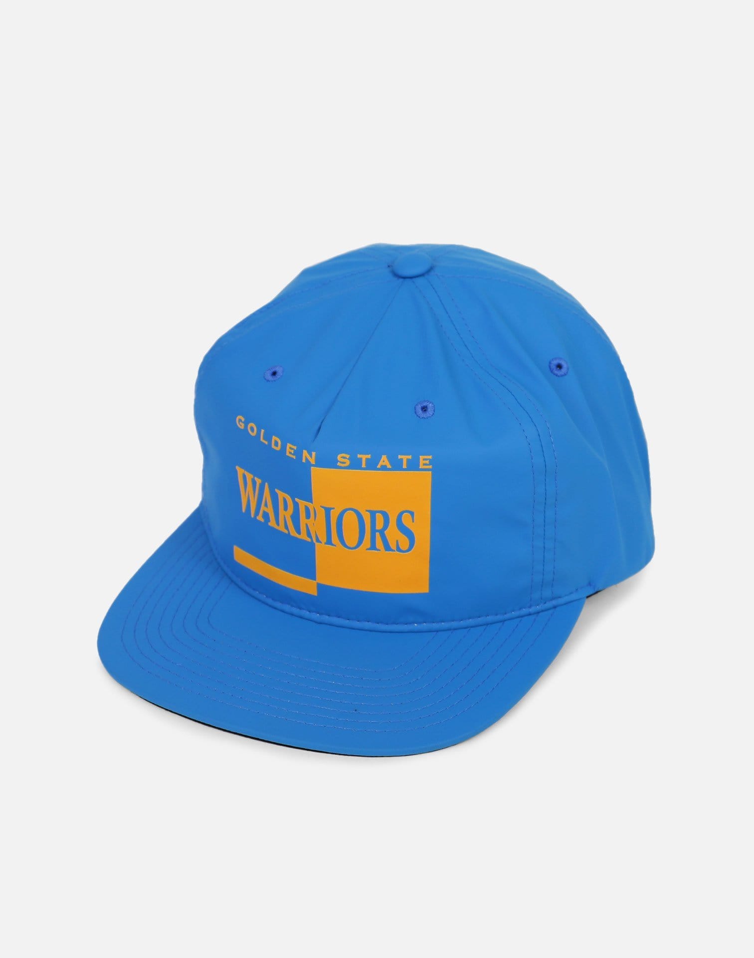 Mitchell & Ness Golden State Warriors Rainy Day Pinch Strapback Hat (Blue)