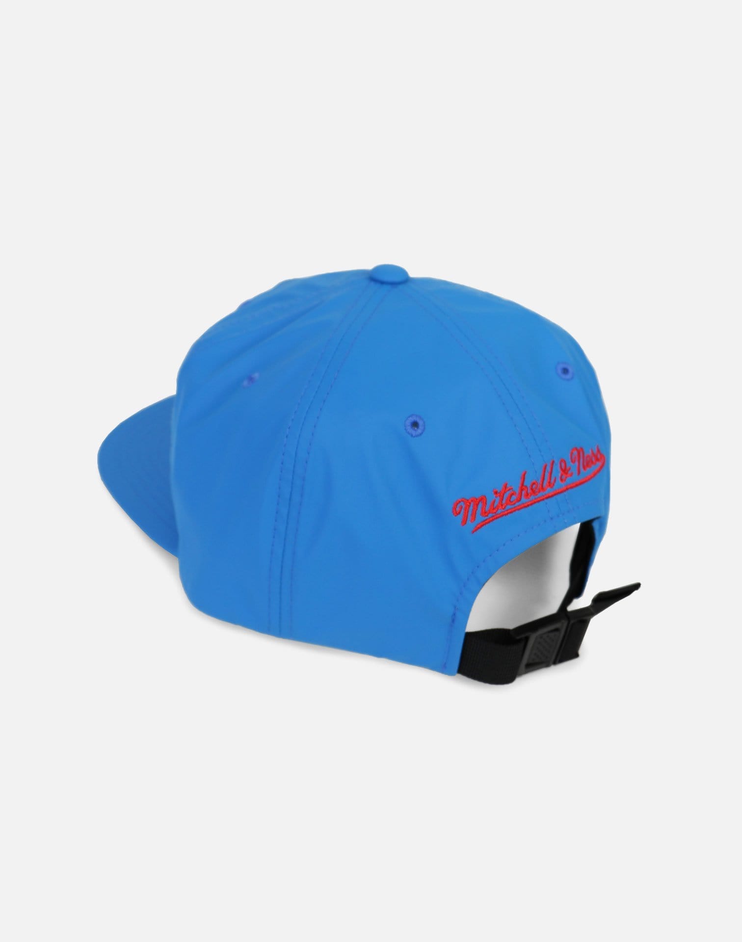 Mitchell & Ness Detroit Pistons Rainy Day Pinch Strapback Hat (Blue)