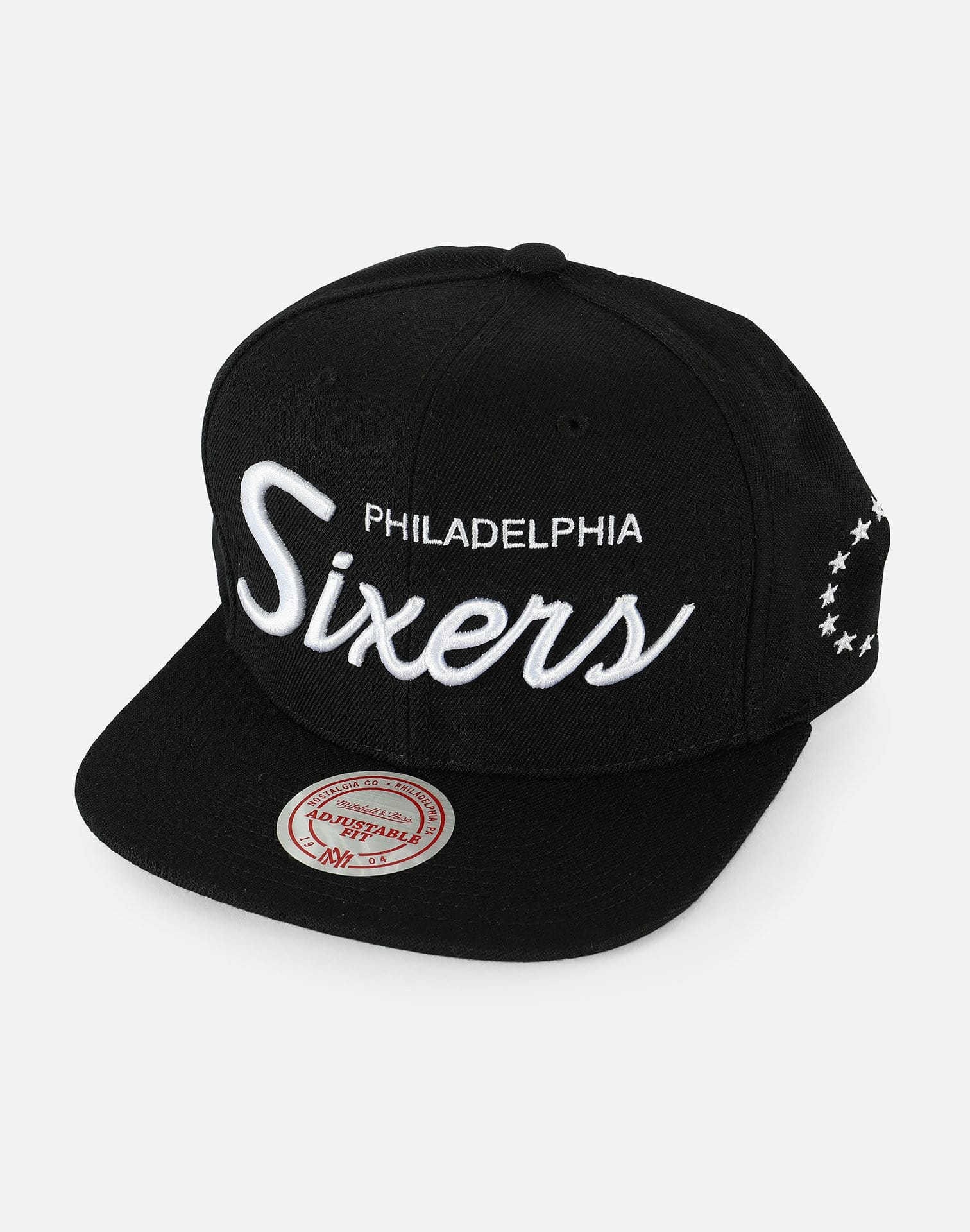 Mitchell & Ness NBA Philadelphia Sixers SMU Script Snapback Hat