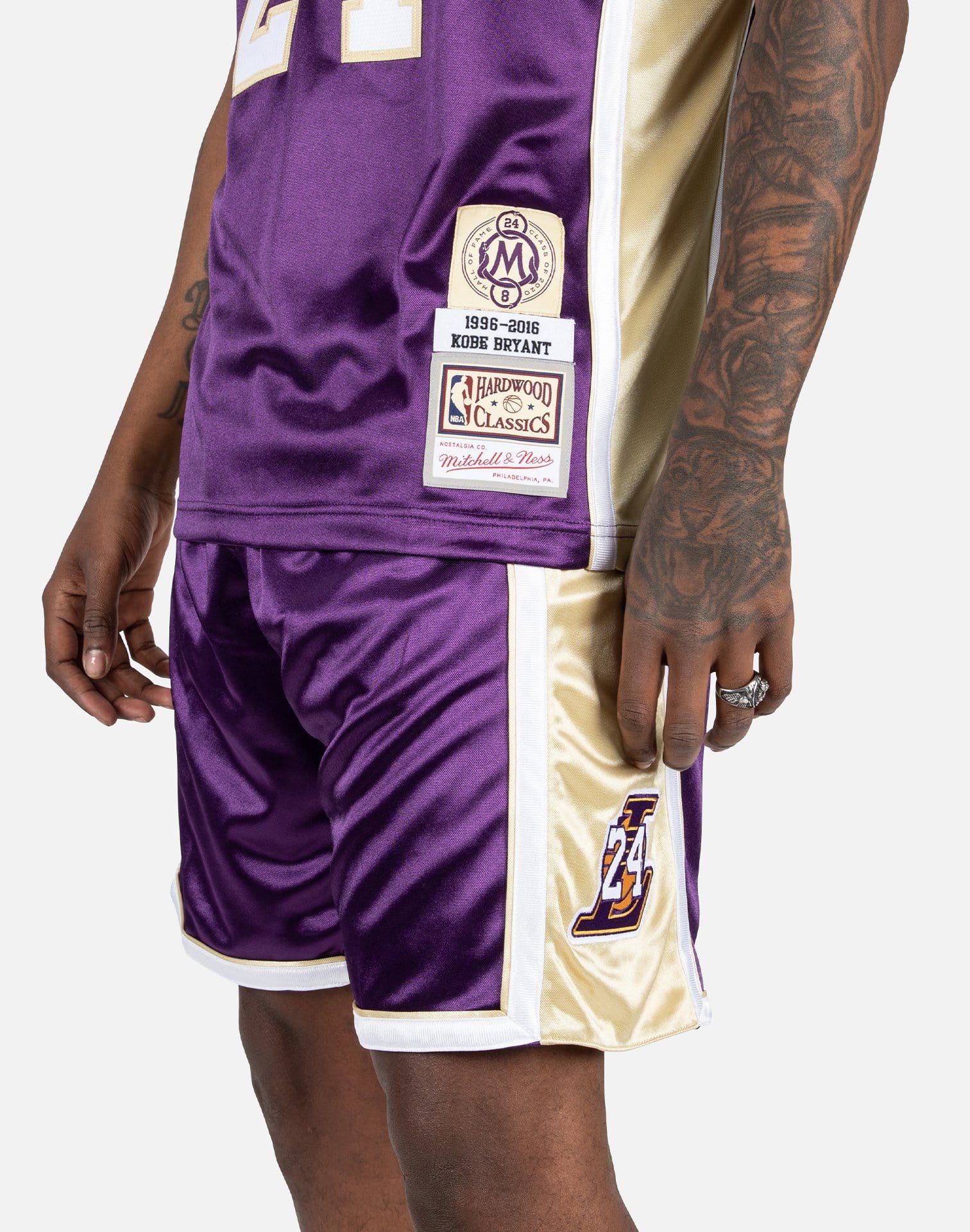Mitchell Ness AUTHENTIC HOF #24 KOBE BRYANT LAKERS SHORTS – DTLR