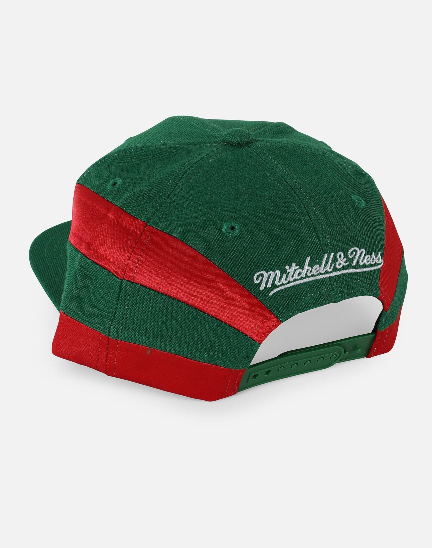 Mitchell & Ness NBA Milwaukee Bucks Satin Slash Snapback Hat