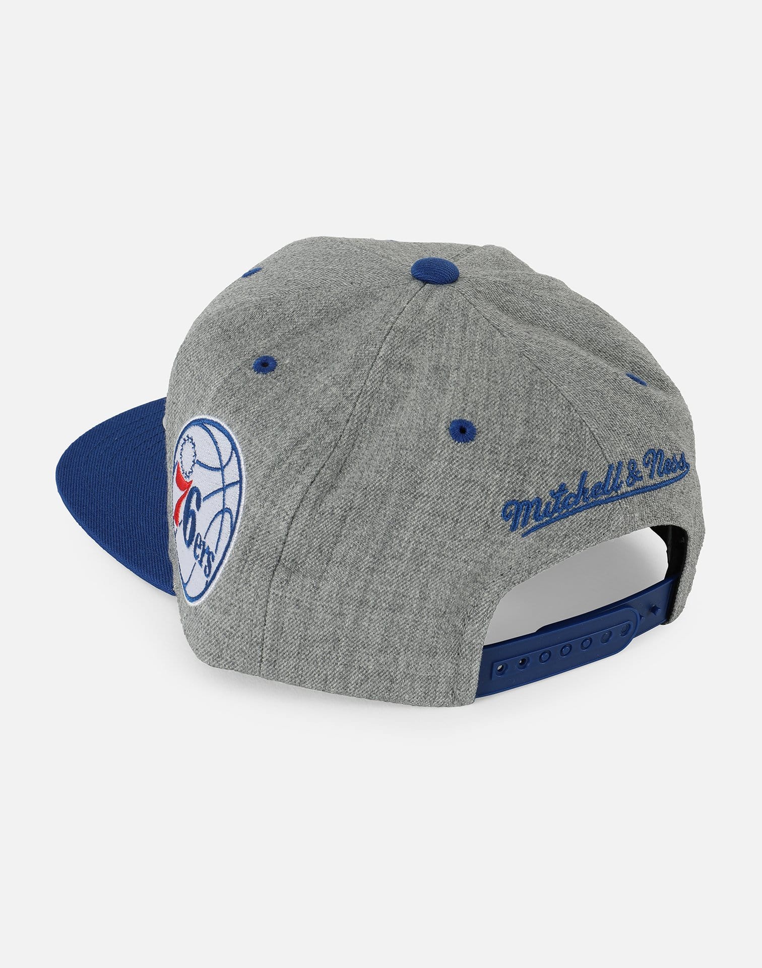 Mitchell & Ness NBA PHILADELPHIA 76ERS SIDE PANEL CROPPED SNAPBACK HAT