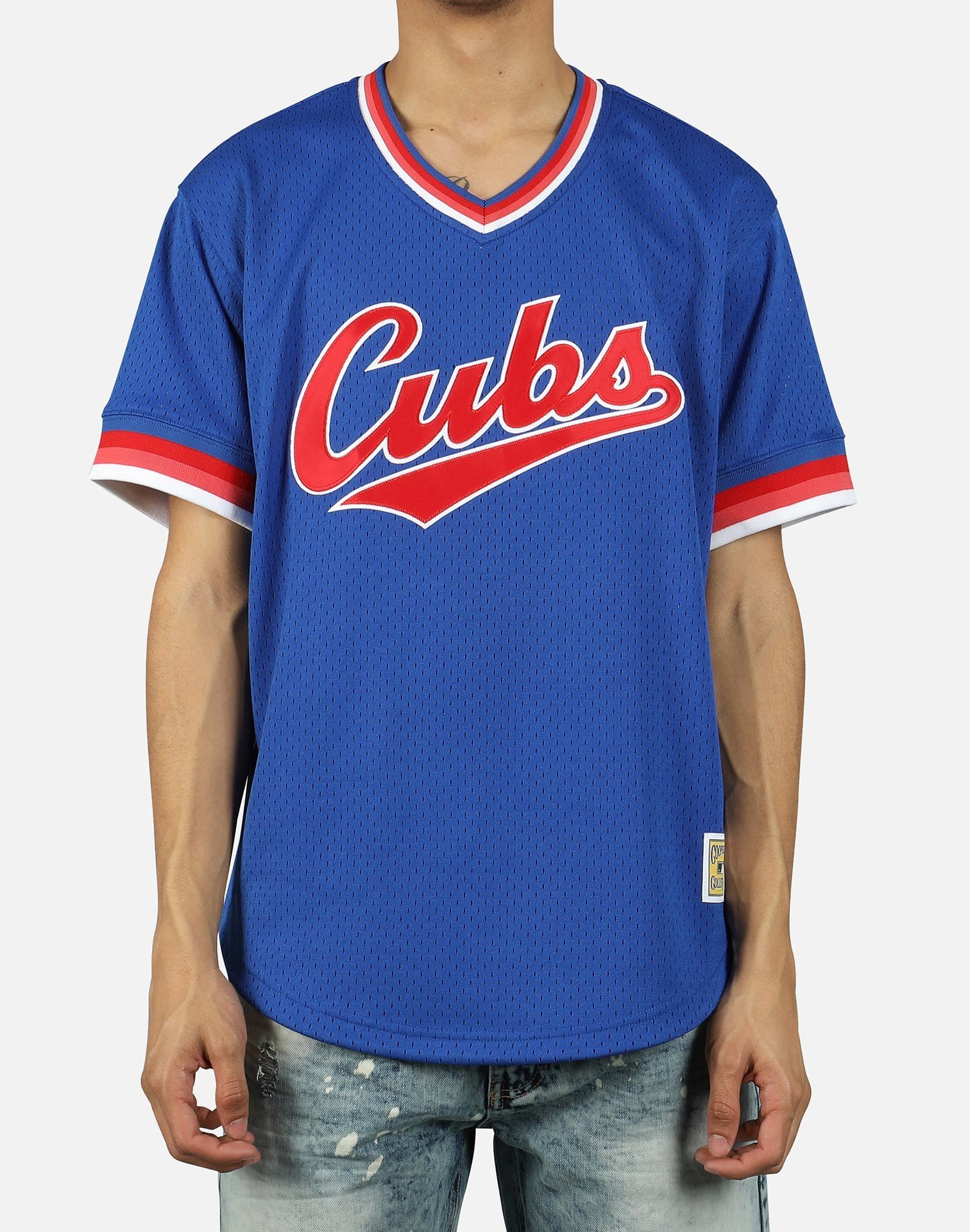 Mitchell & Ness MLB CHICAGO CUBS MESH V-NECK JERSEY – DTLR