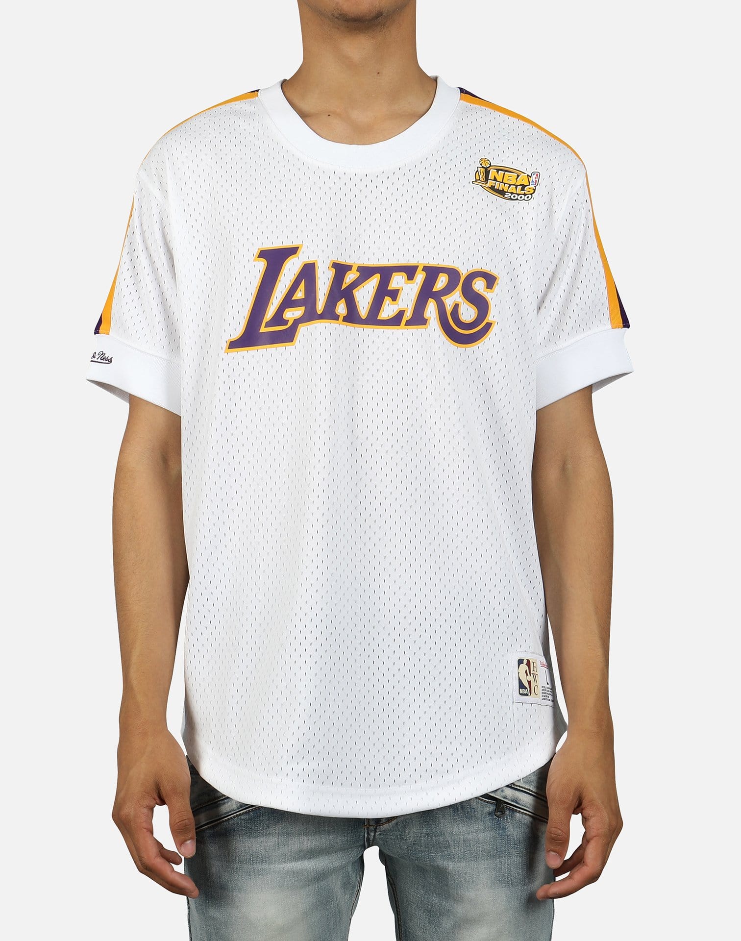 Men's Clothing Mitchell & Ness NBA Merch Take Out Tee Los Angeles Lakers  White