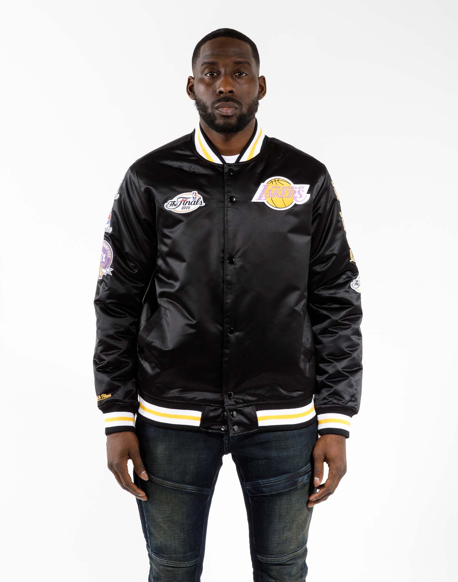 Mitchell & Ness Los Angeles Lakers Half Zip Anorak Black Jacket Windbreaker  NBA HWC Jacke