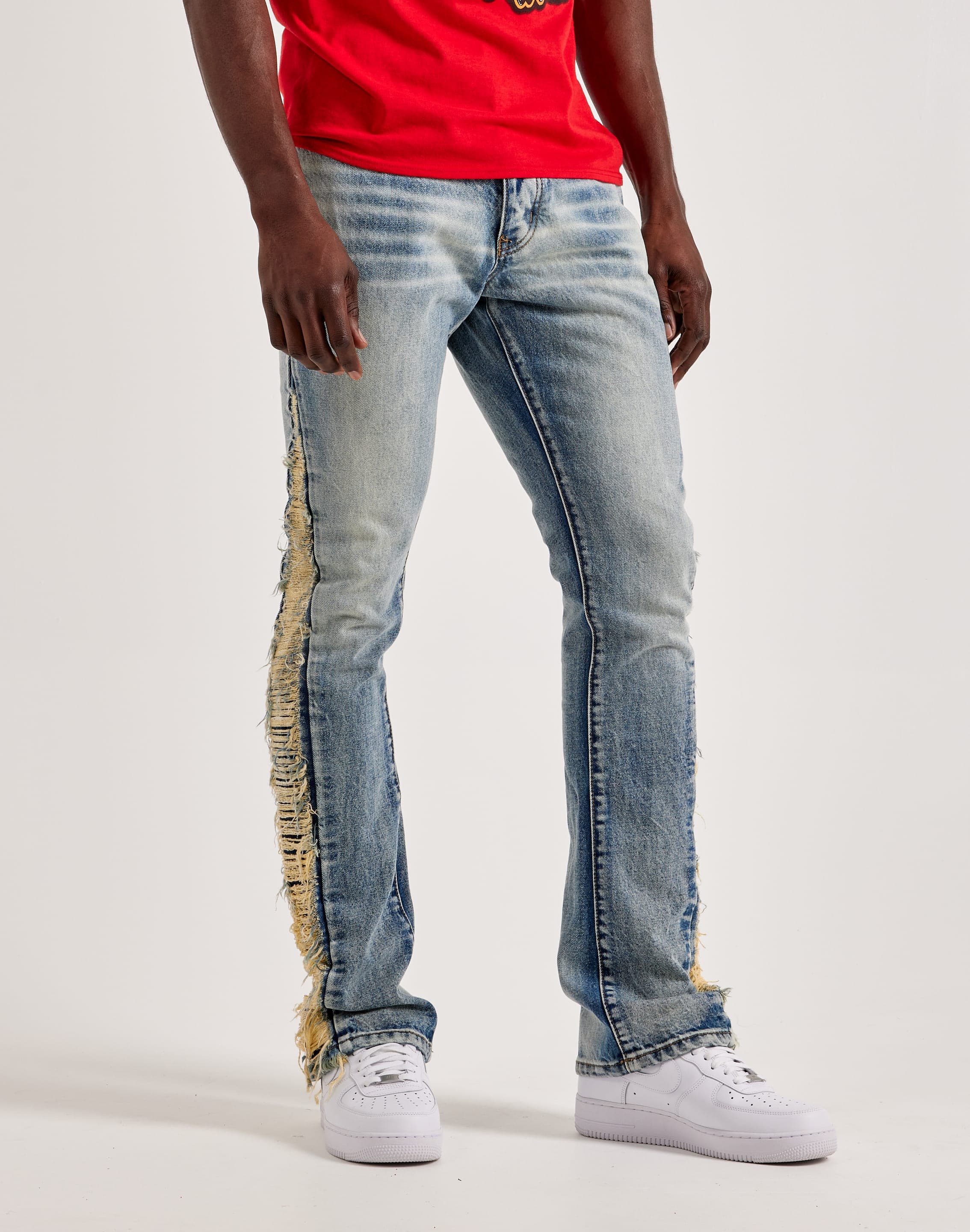 MNML Distressed Flare Denim Jeans – DTLR - Main Image