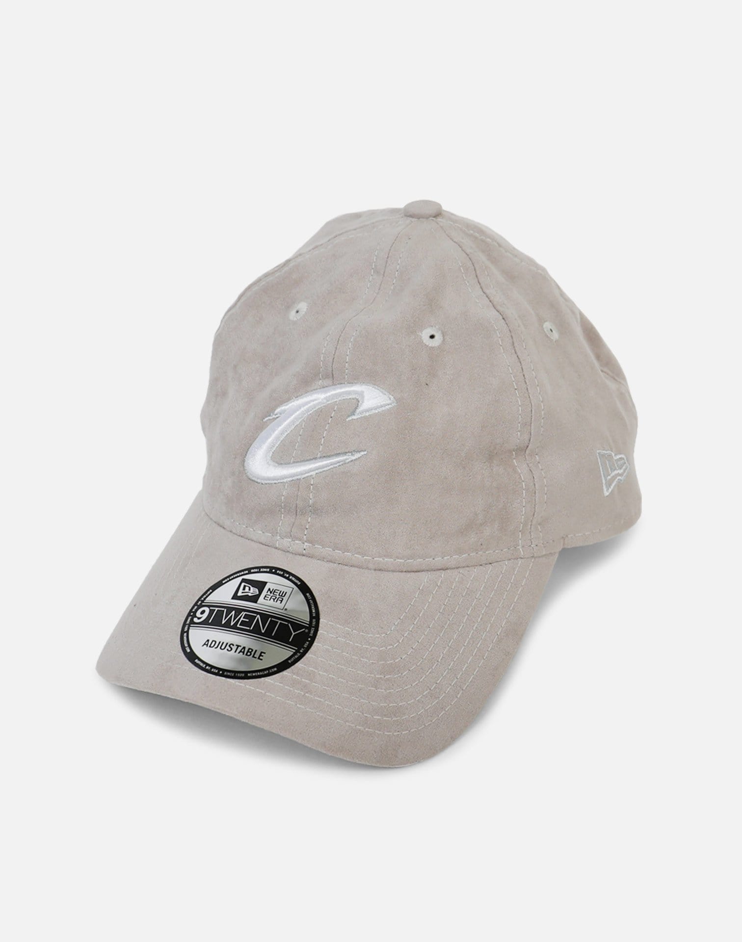 New Era Cleveland Cavaliers Stone Wash Suede Dad Hat (Grey)