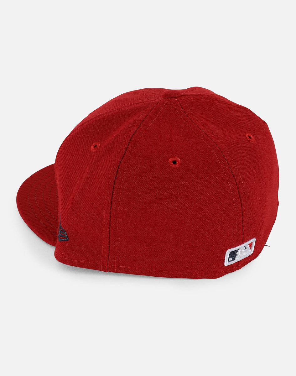 New Era Cleveland Indians Fitted Cap – Scarlet Red, On-Field Style - View #6