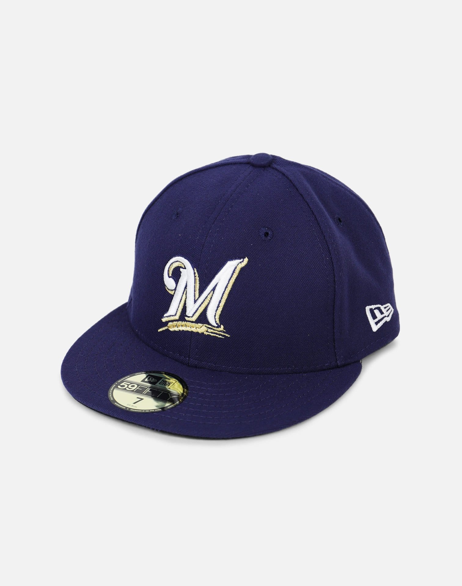 New Era Milwaukee Brewers Authentic Fitted Hat (Navy)