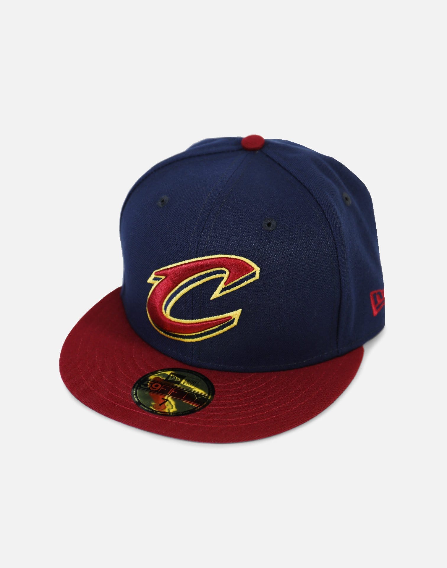 New Era Cleveland Cavaliers Authentic Fitted Hat (Blue/Red)