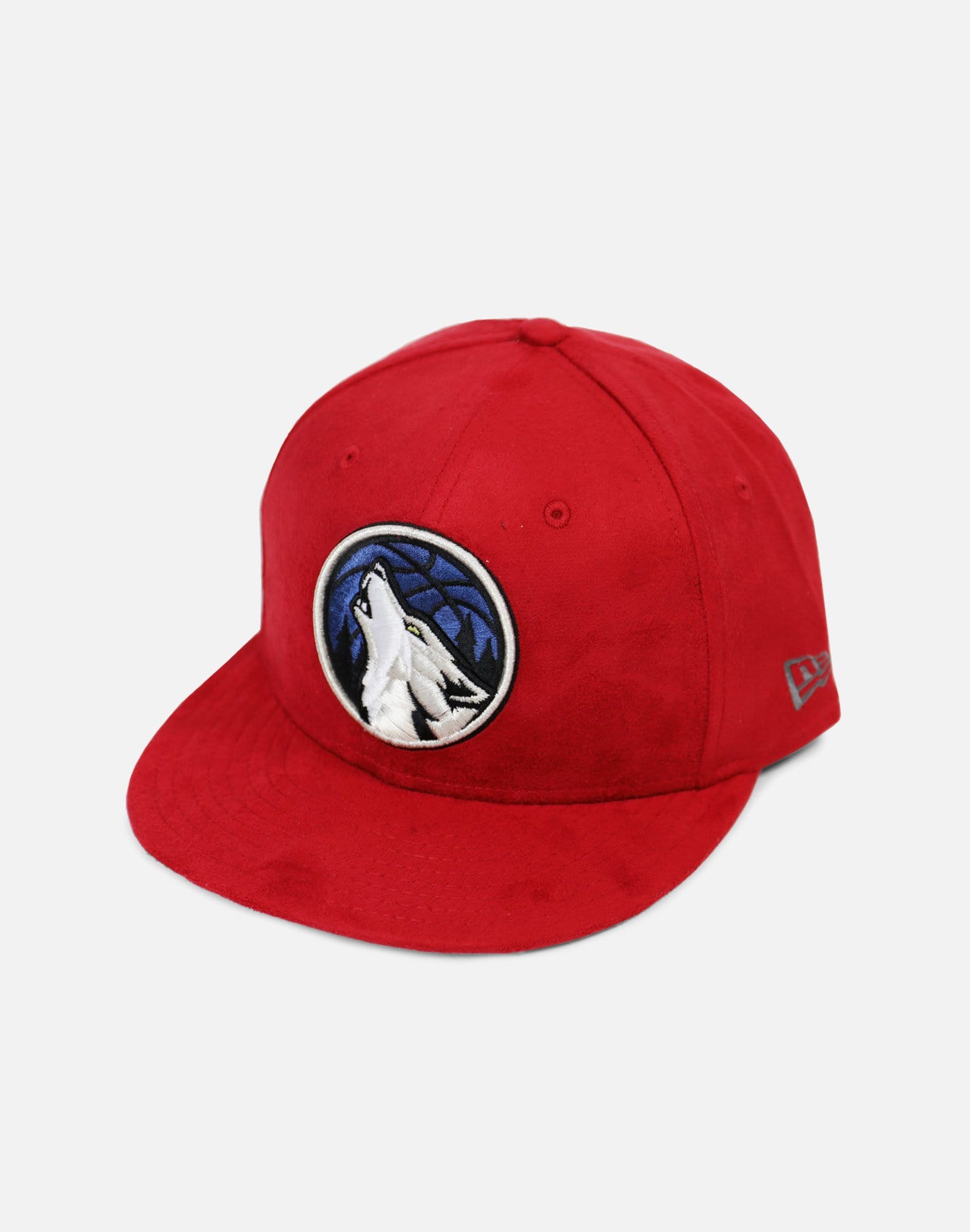 New Era Minnesota Timberwolves Suede Snapback Hat (Red)