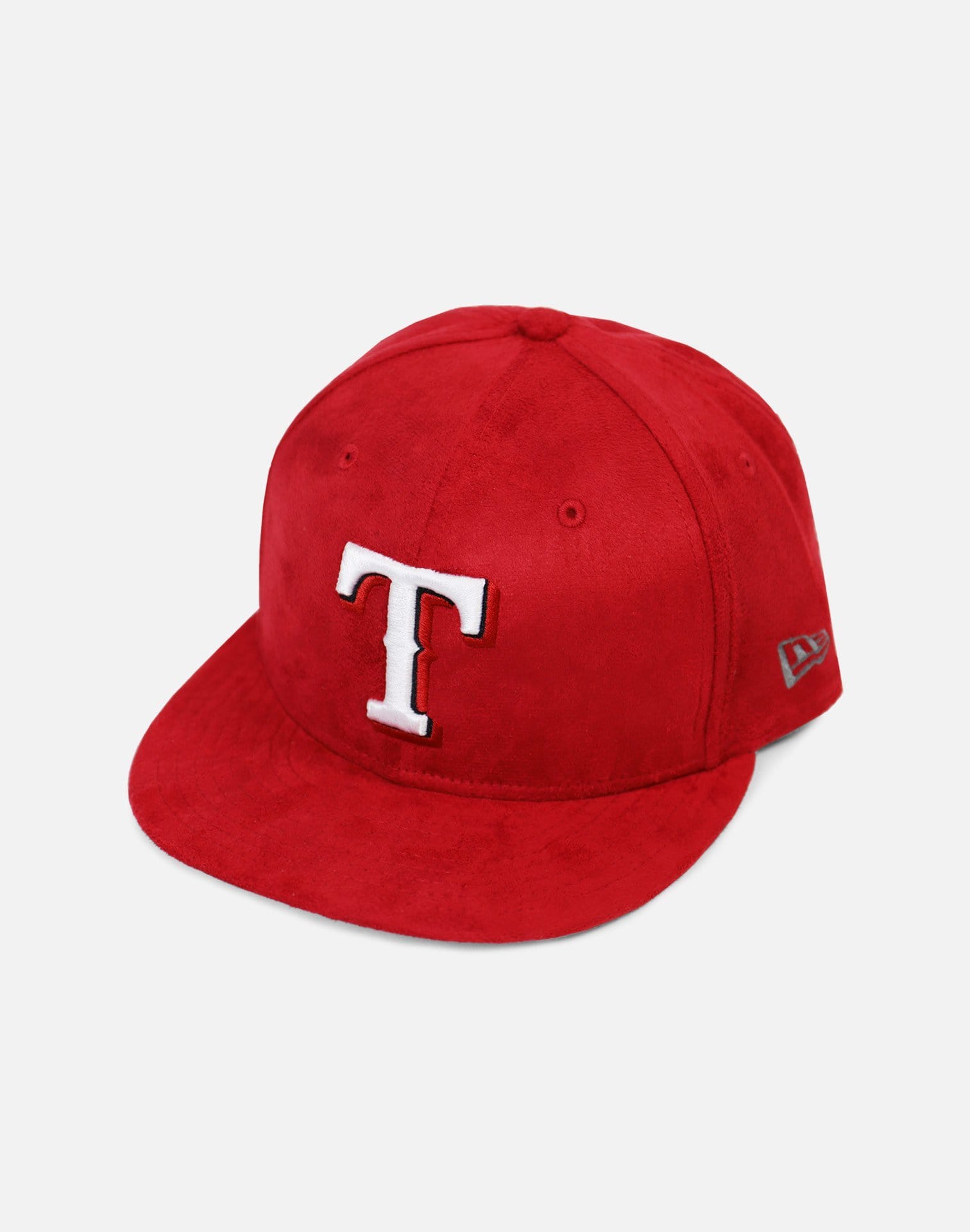 New Era Texas Rangers Suede Snapback Hat (Red)