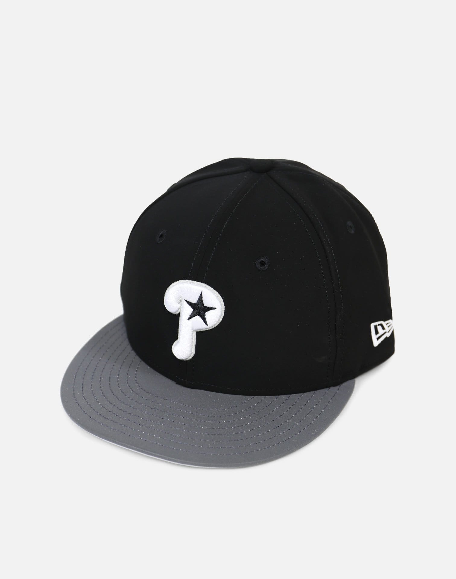 New Era Philadelphia Phillies Reflective Hook Snapback Hat (Black/Grey)